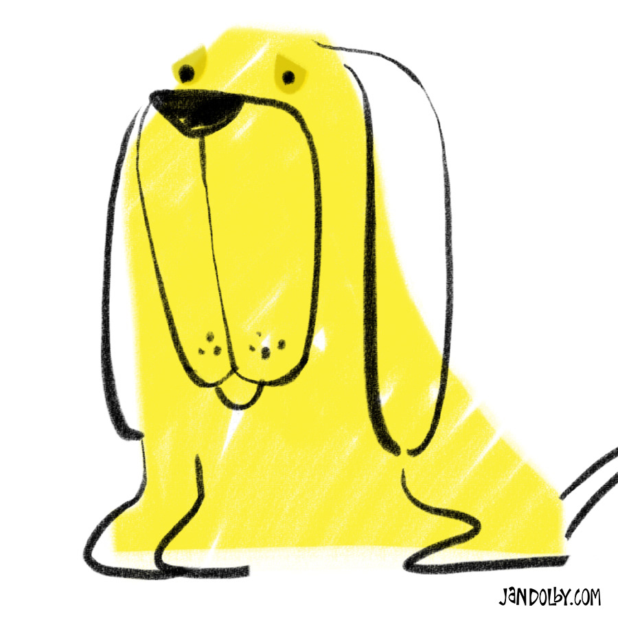 Yellow Bull Dog by Jan Dolby