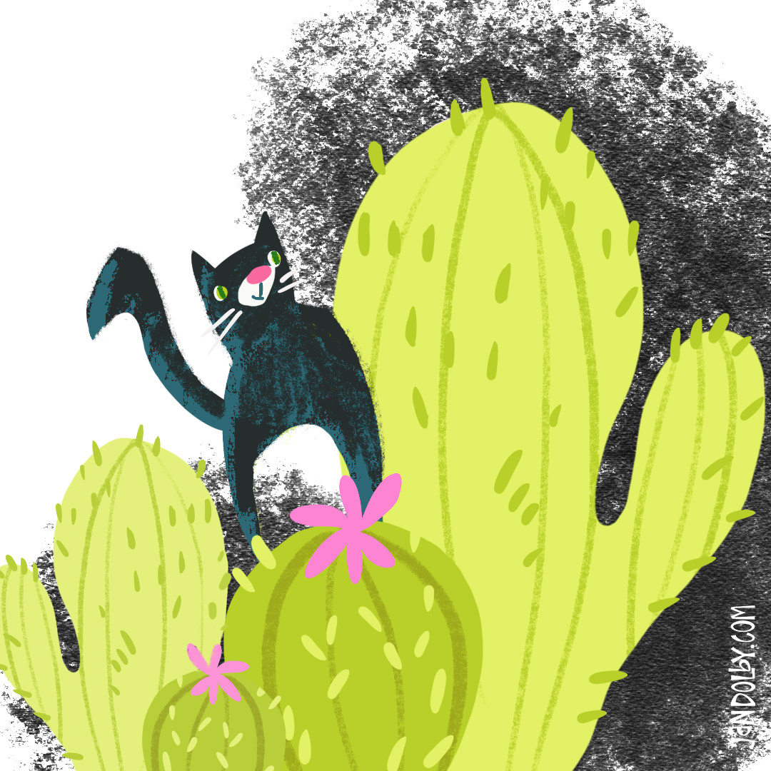 Cat in the Desert by Jan Dolby