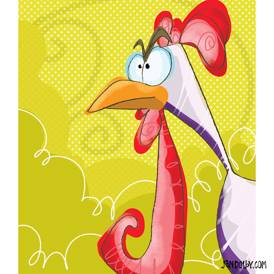 Funky bird by Jan Dolby