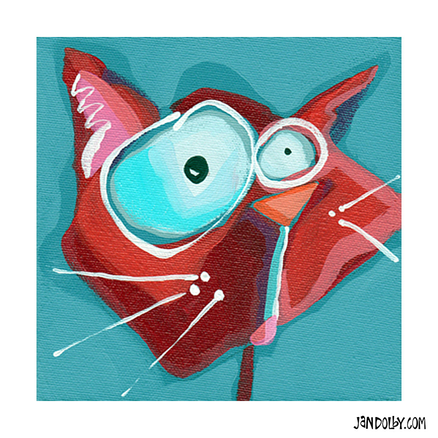 Red cat by Jan Dolby