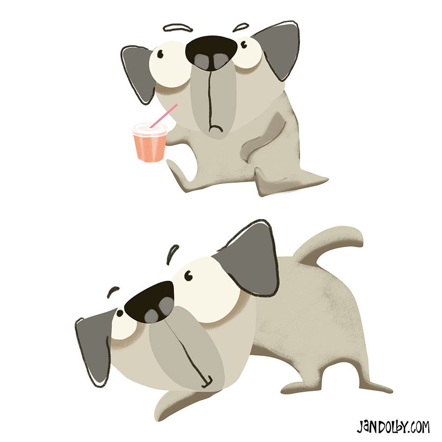 Pugs by Jan Dolby