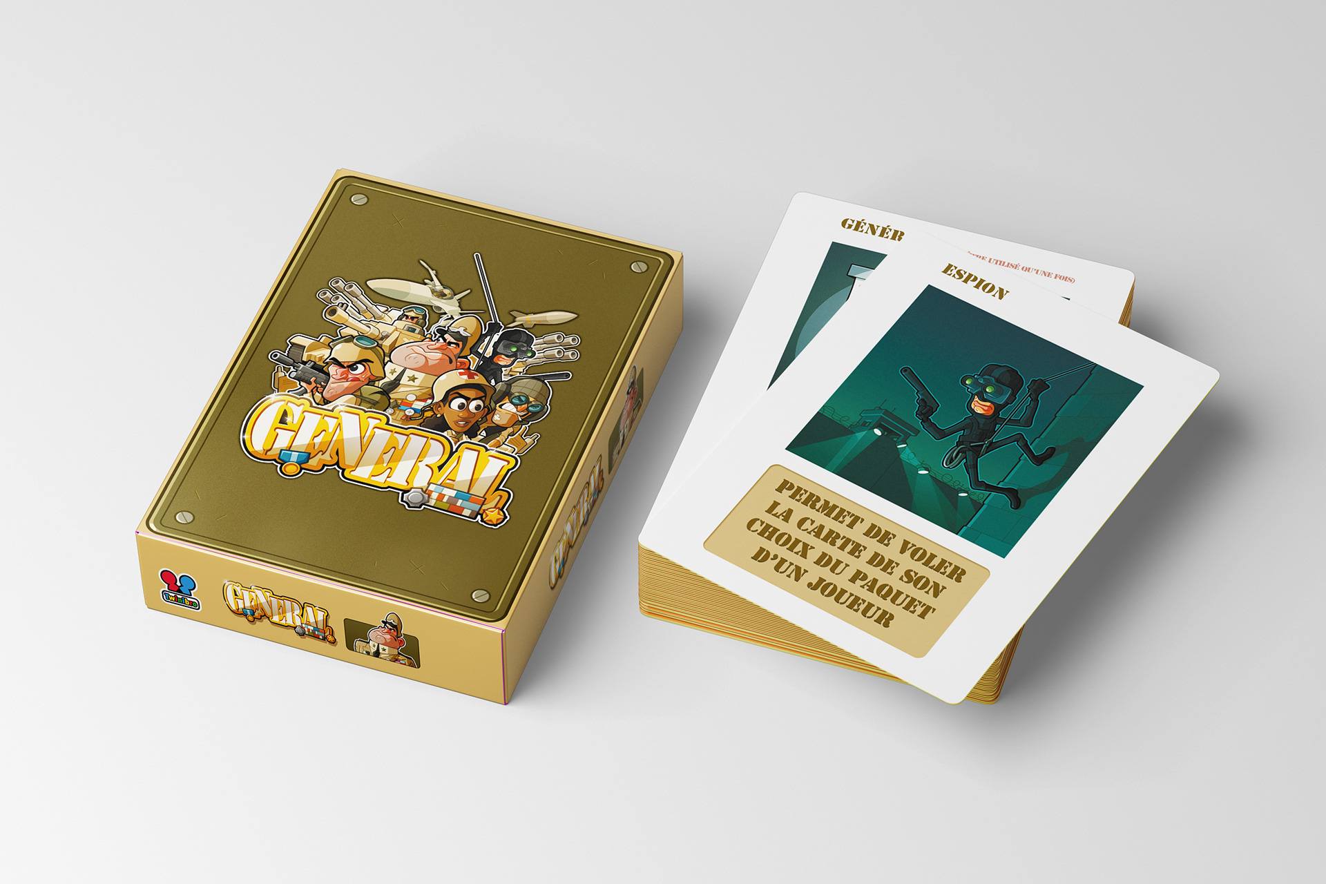Jeux de société Le Général — Réalisé pour Twinibro @https://fr.twinibro.com/ Illustration réalisé par Mathieu Beaulieu https://mathieubeaulieu.com/