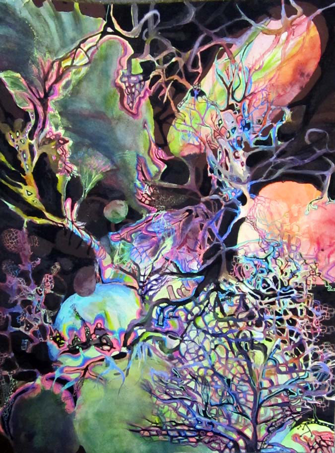 9 x 12, watercolor, ink, acrylic, gouache, flasche, paper, 2012