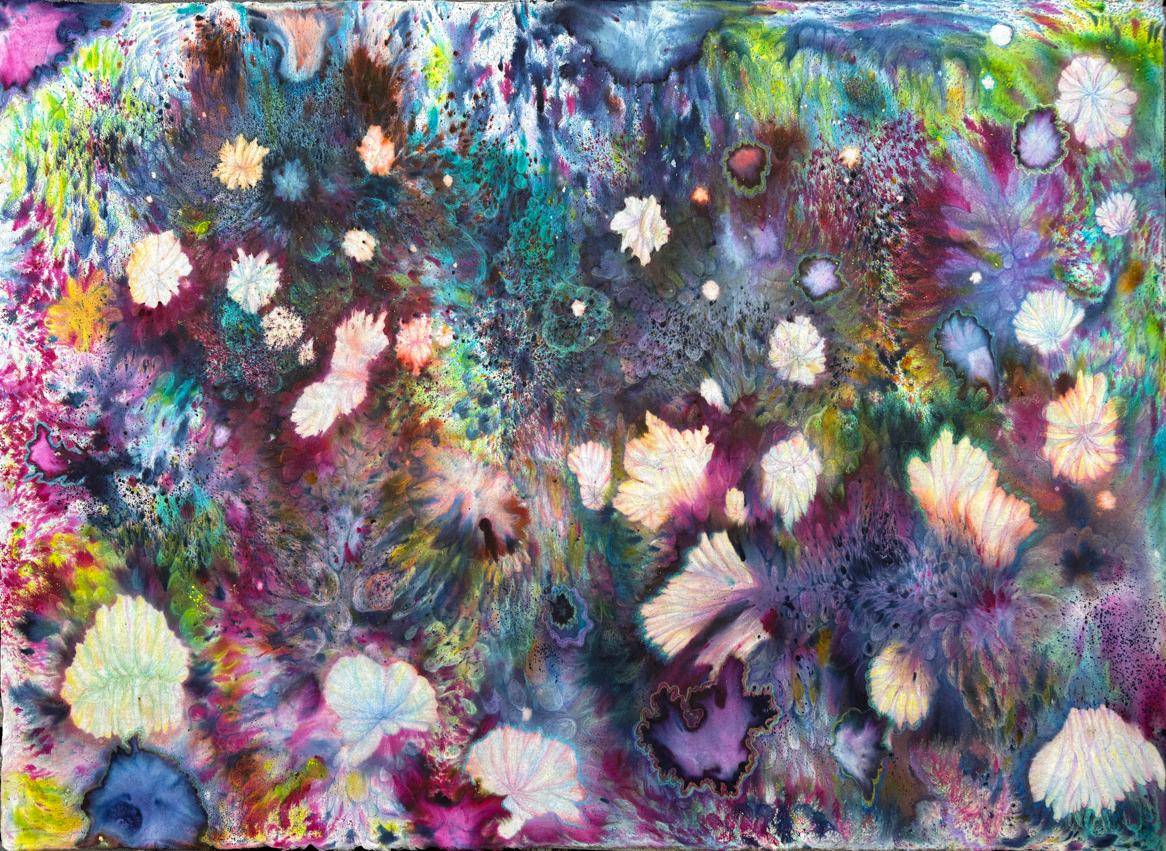 colored pencil, fiber reactive dye, 25x35 in, 2025