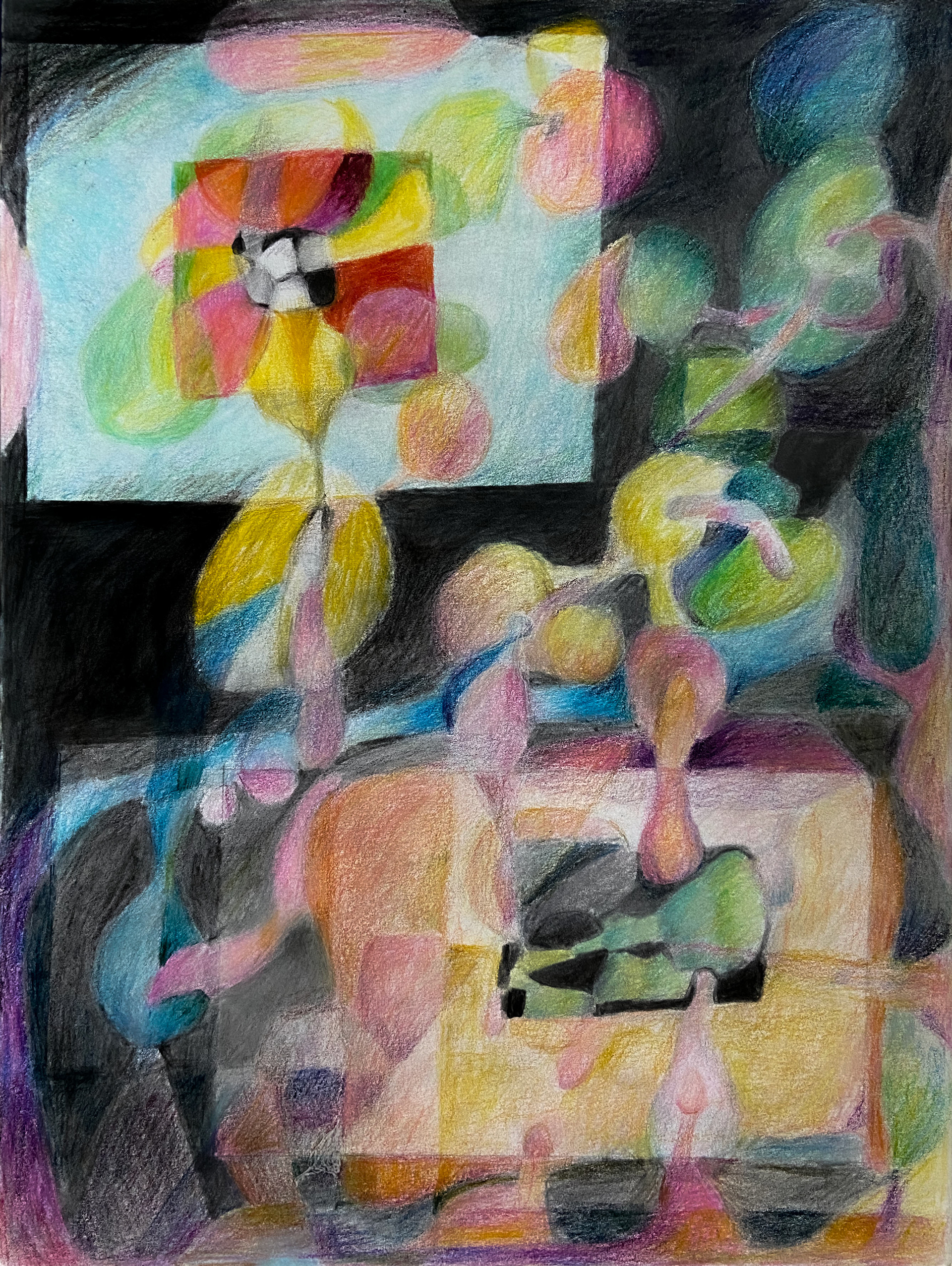 untitled, colored pencil, 9 x 12, 2020