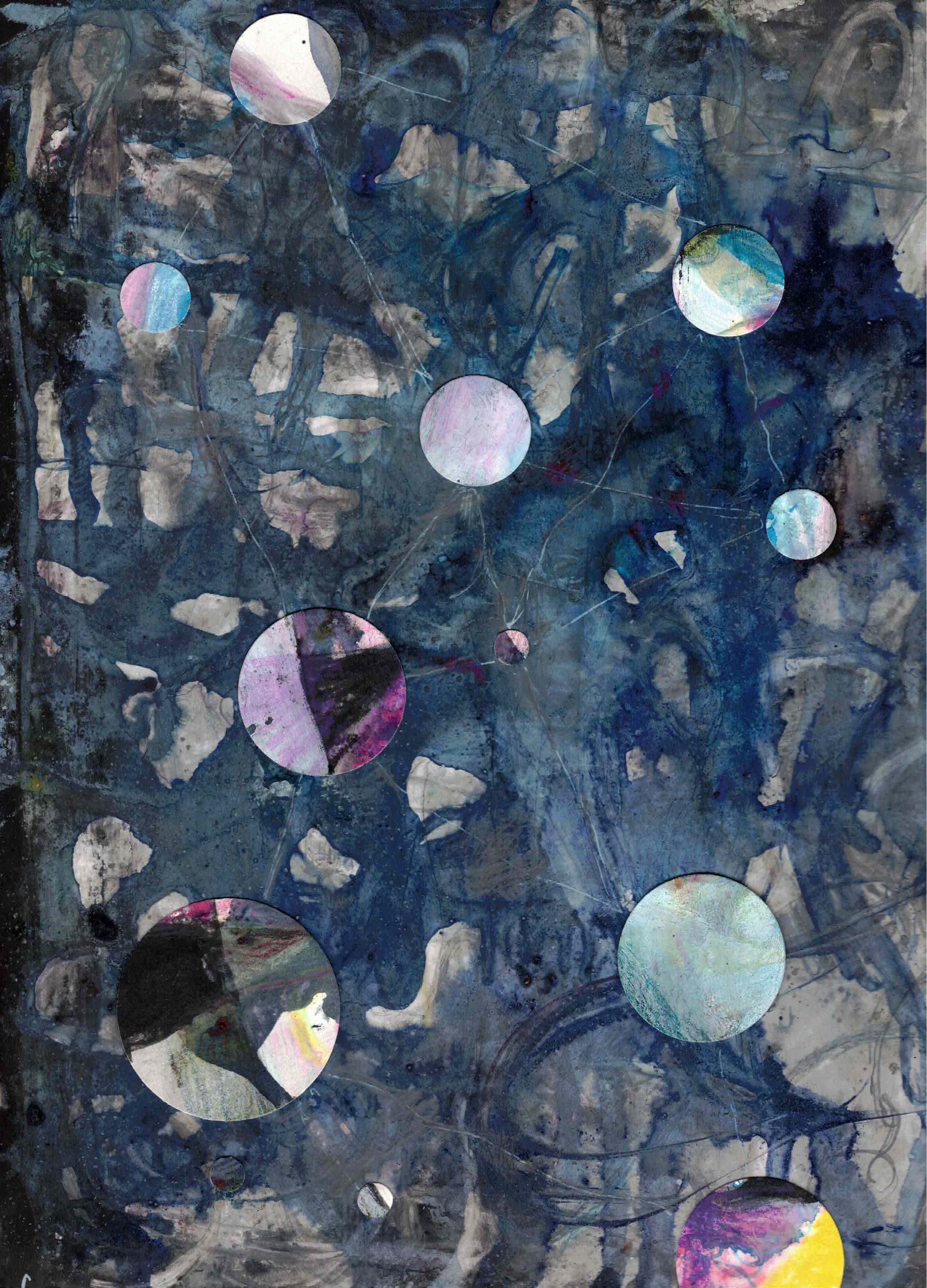 graphite, watercolor, fiber reactive dye, paper, on synthetic paper, 9 x 12, 2025