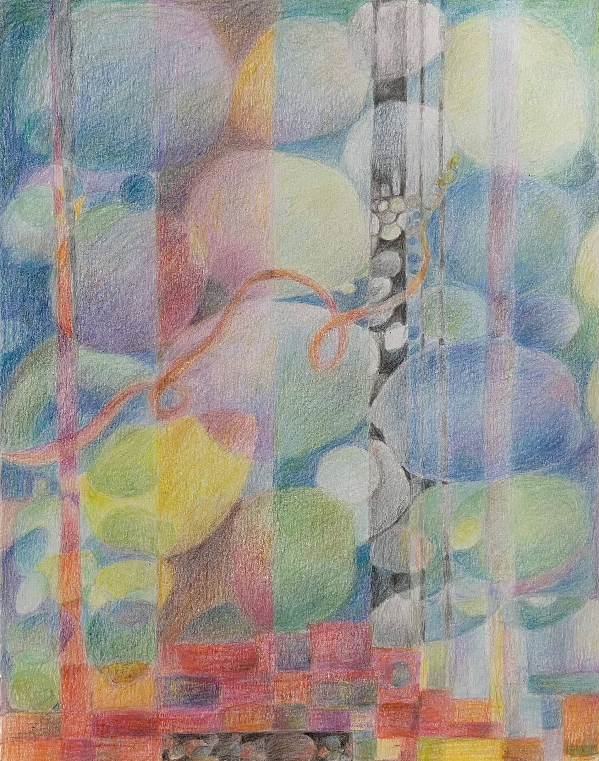 untitled, colored pencil, 11 x 14, 2021