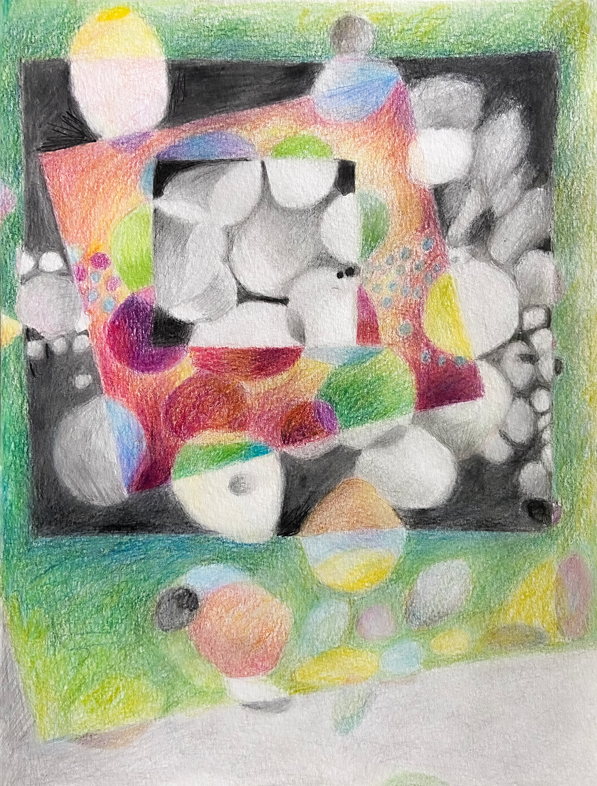 untitled, colored pencil, 9 x 12, 2020