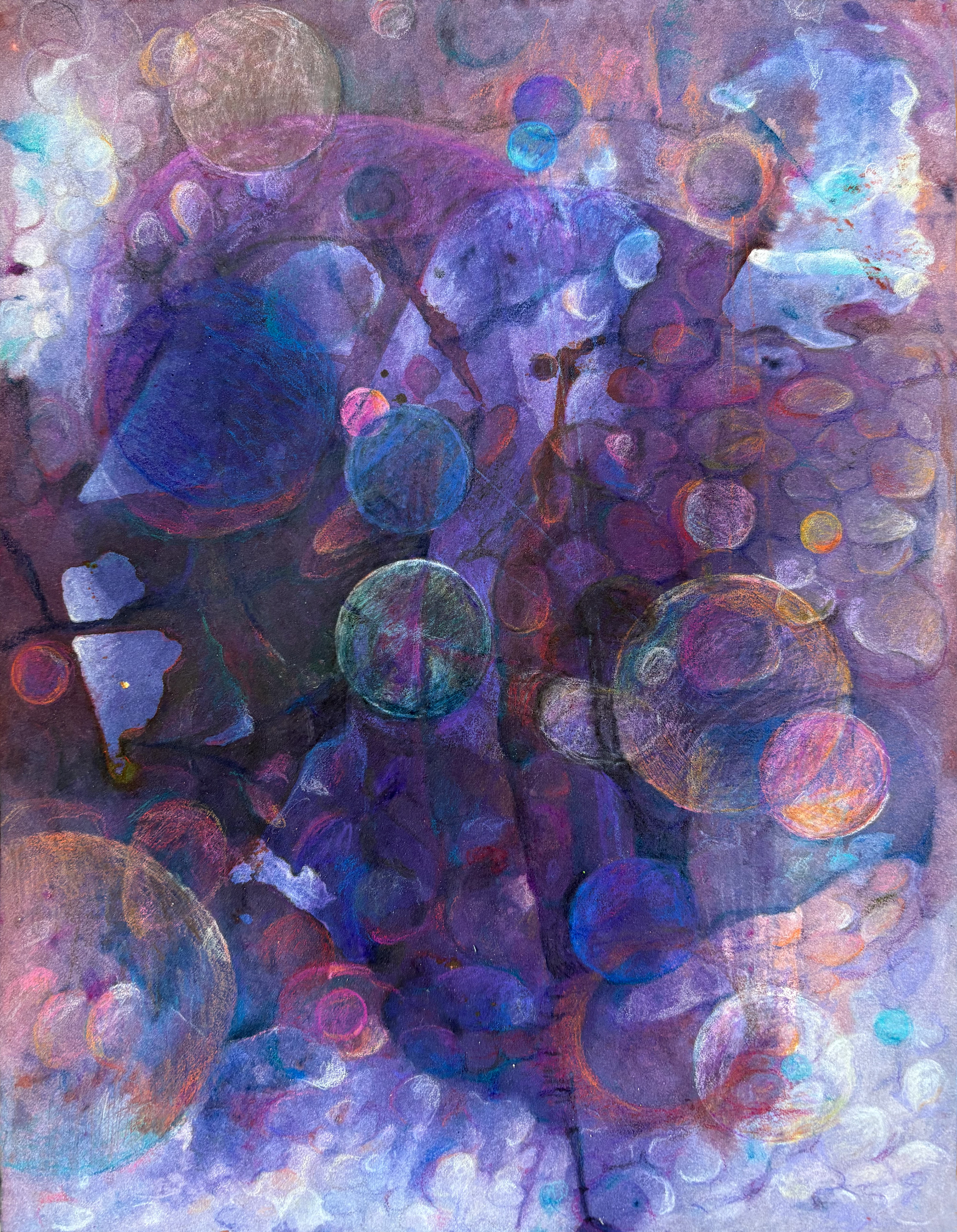 colored pencil, fiber reactive dye, on paper, 2025