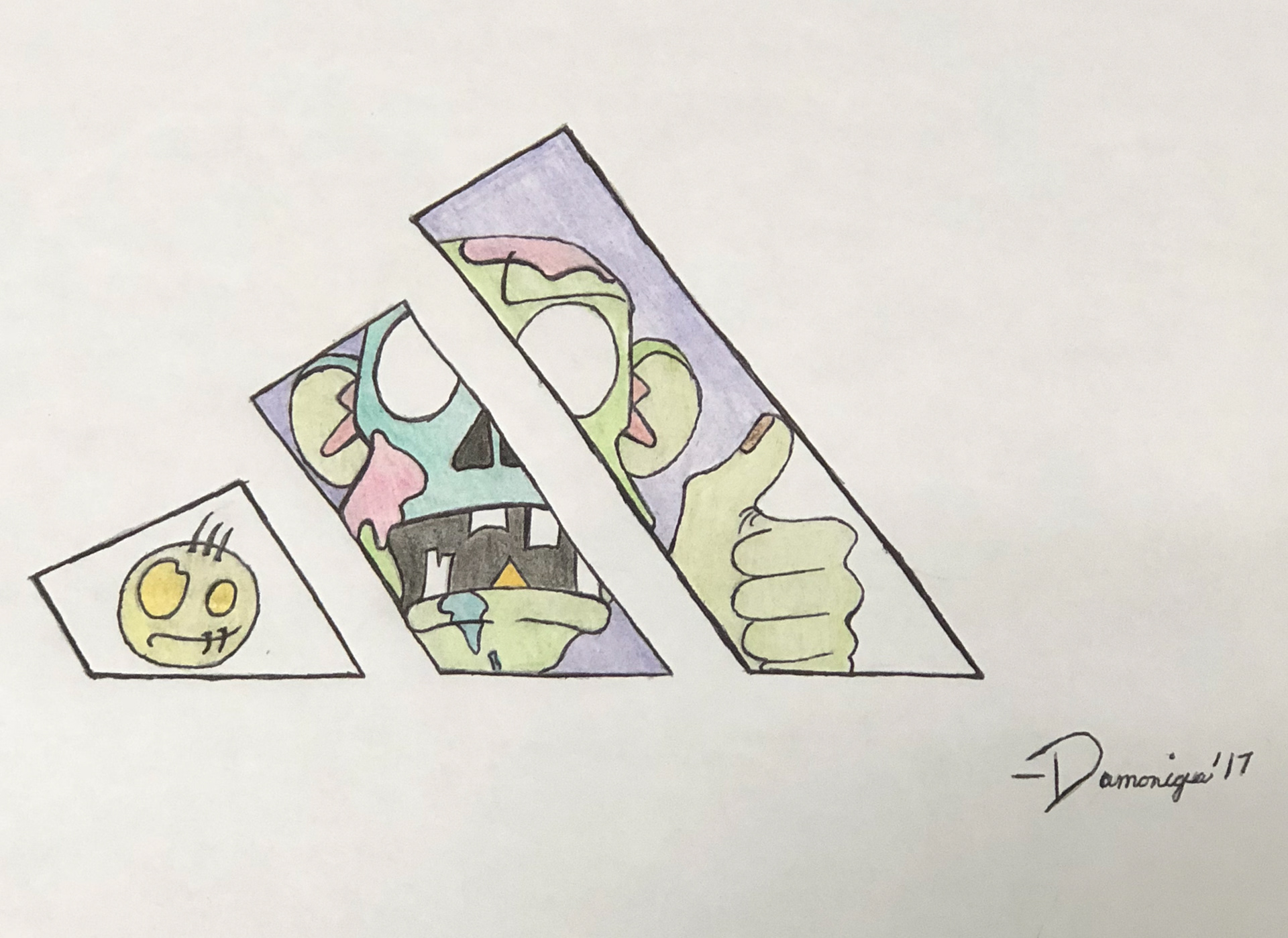 Adidas Zombie logo design 2017