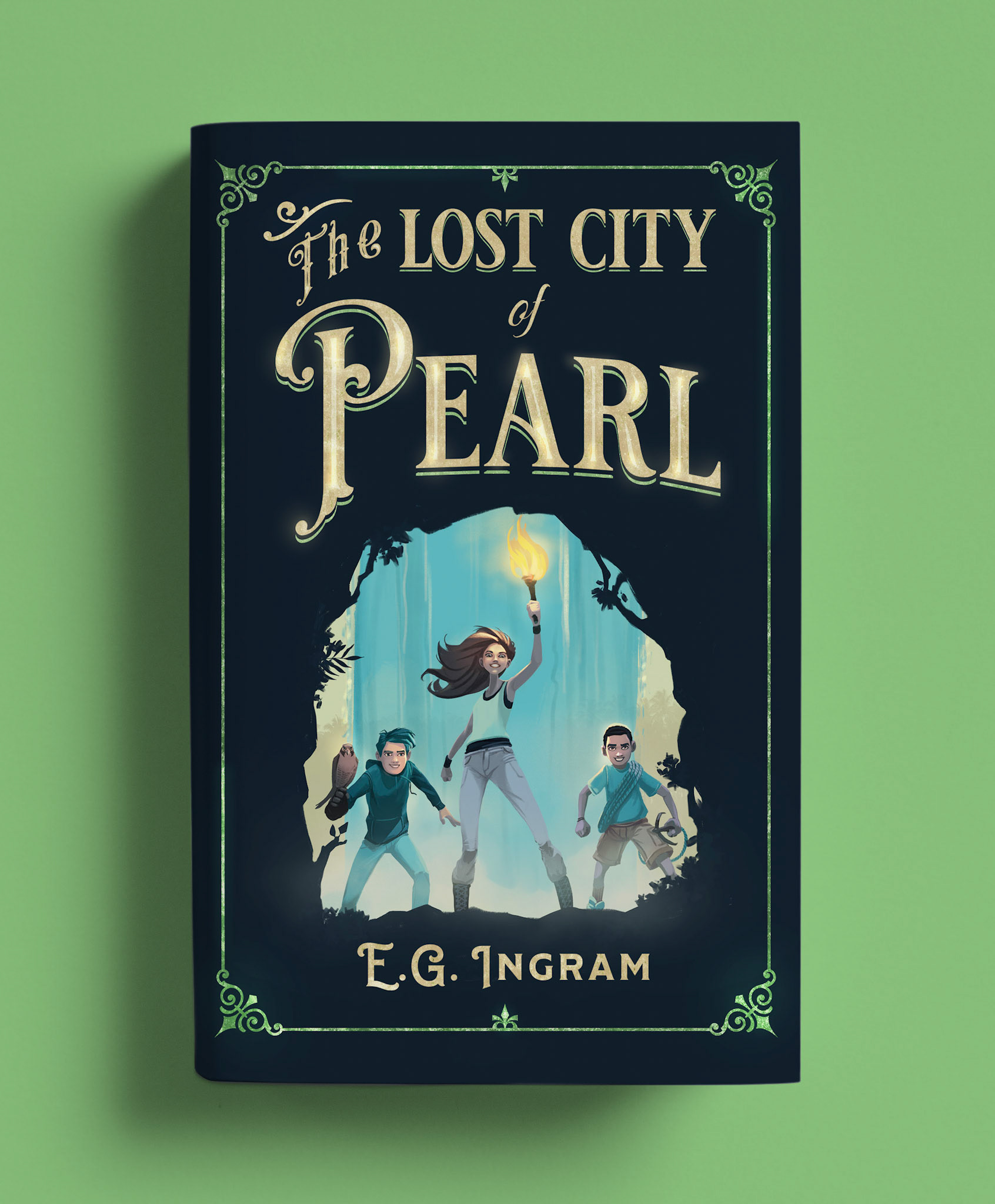 THE LOST CITY OF PEARL ~ cover illustration & type design