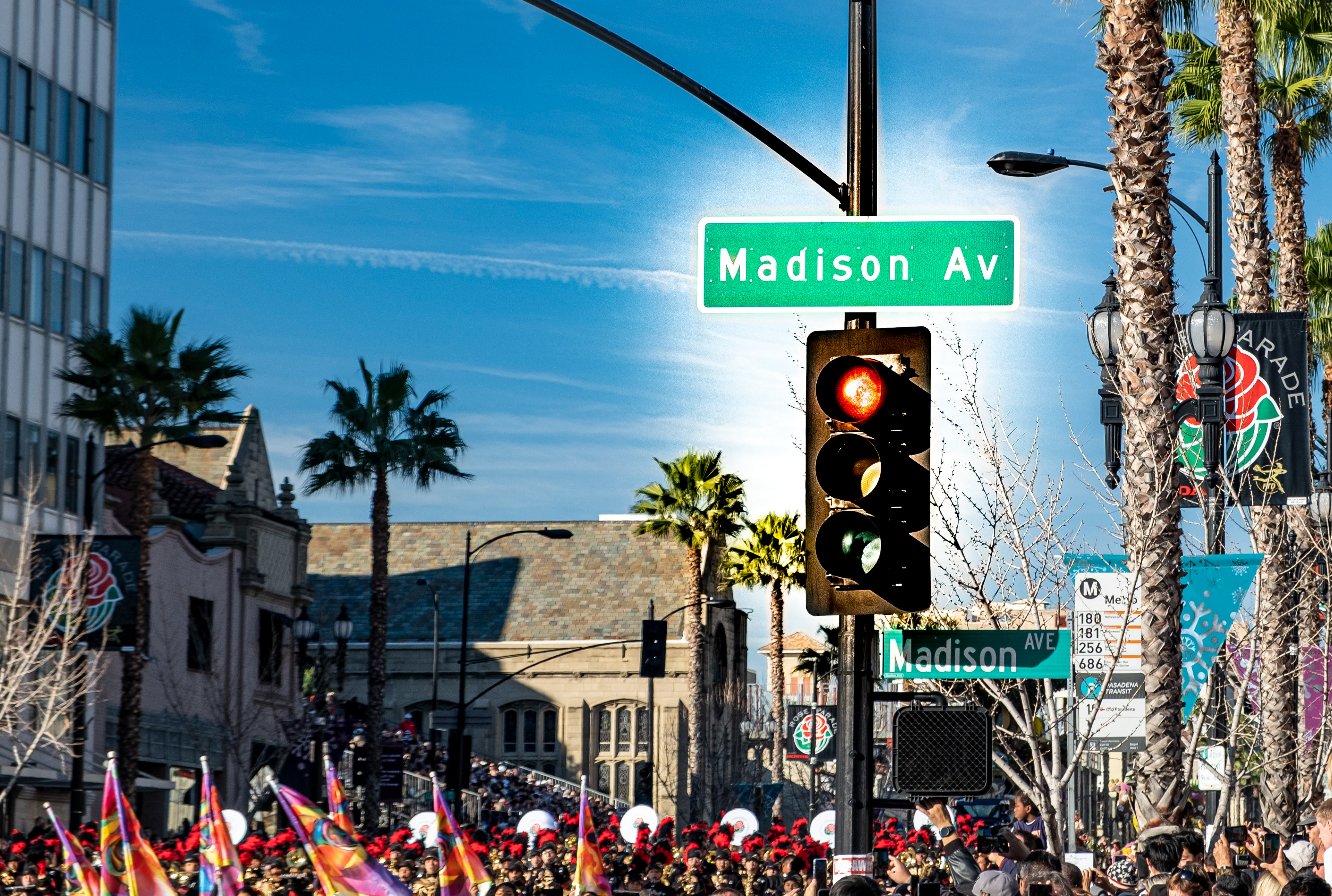 Madison Av Sign - Rose Bowl Parade 2020