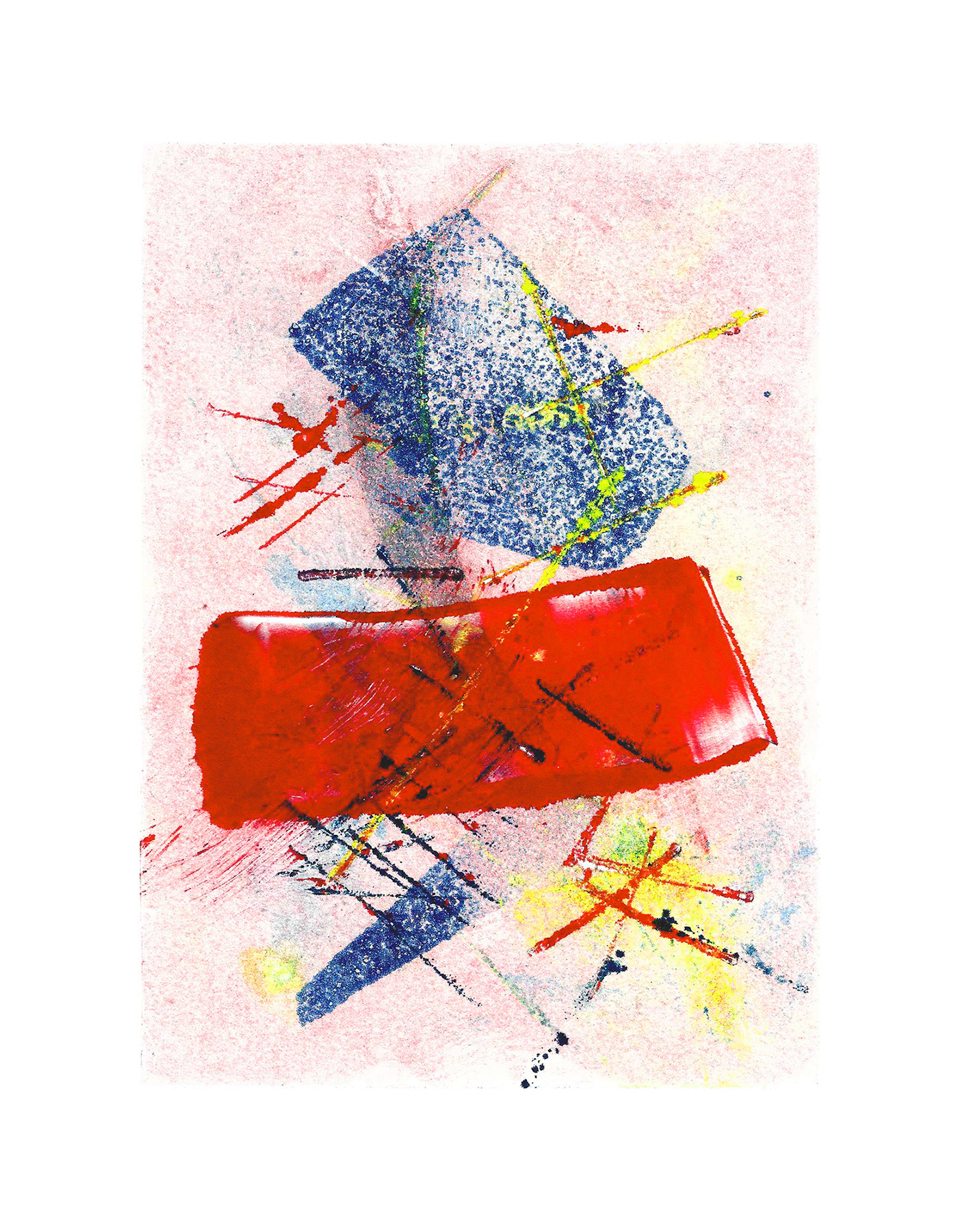 Turning Point 6, monotype on paper, 5 x 7 inches