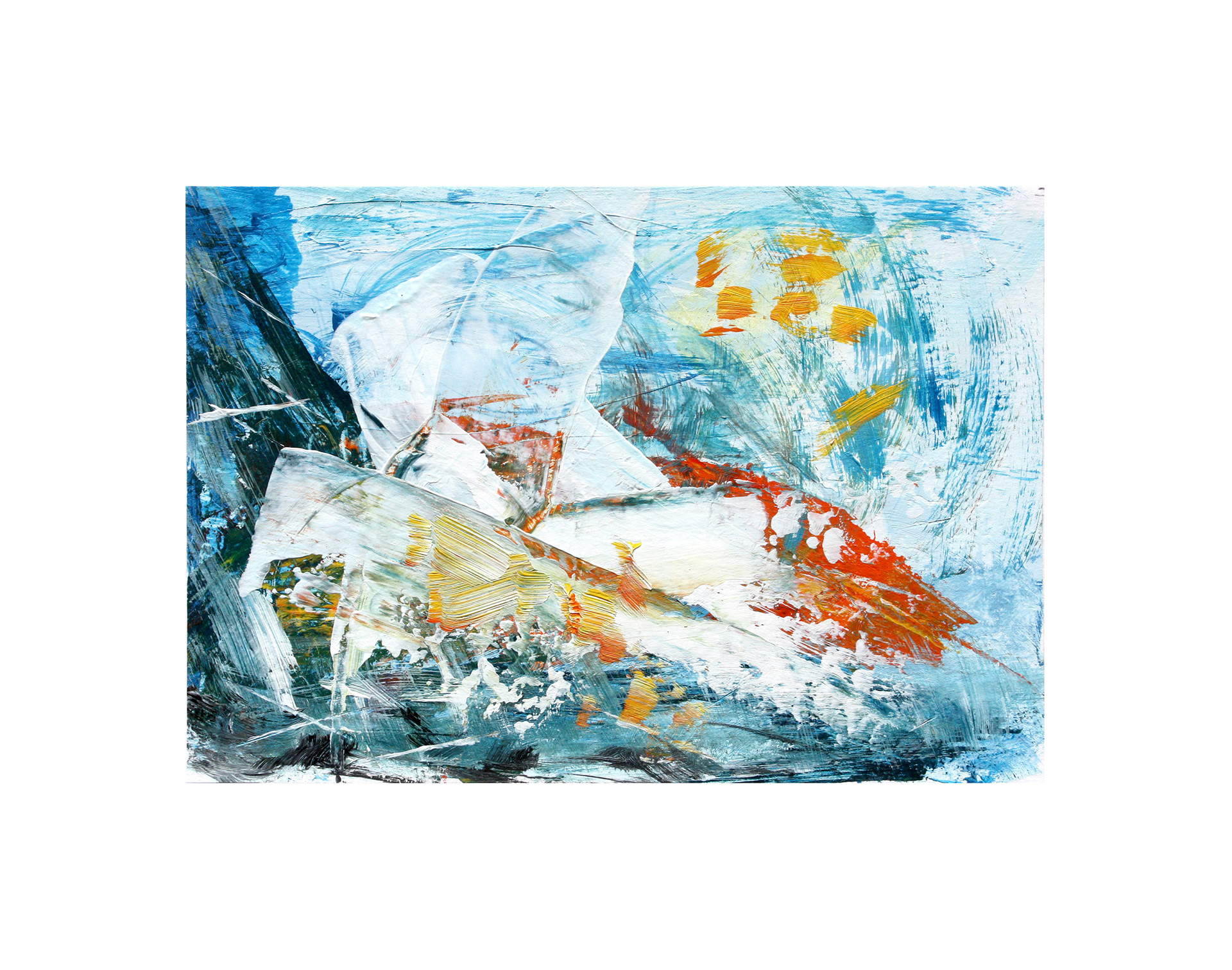 Winter Storm, 2024, acrylic on paper, 5.75 x 4 inches