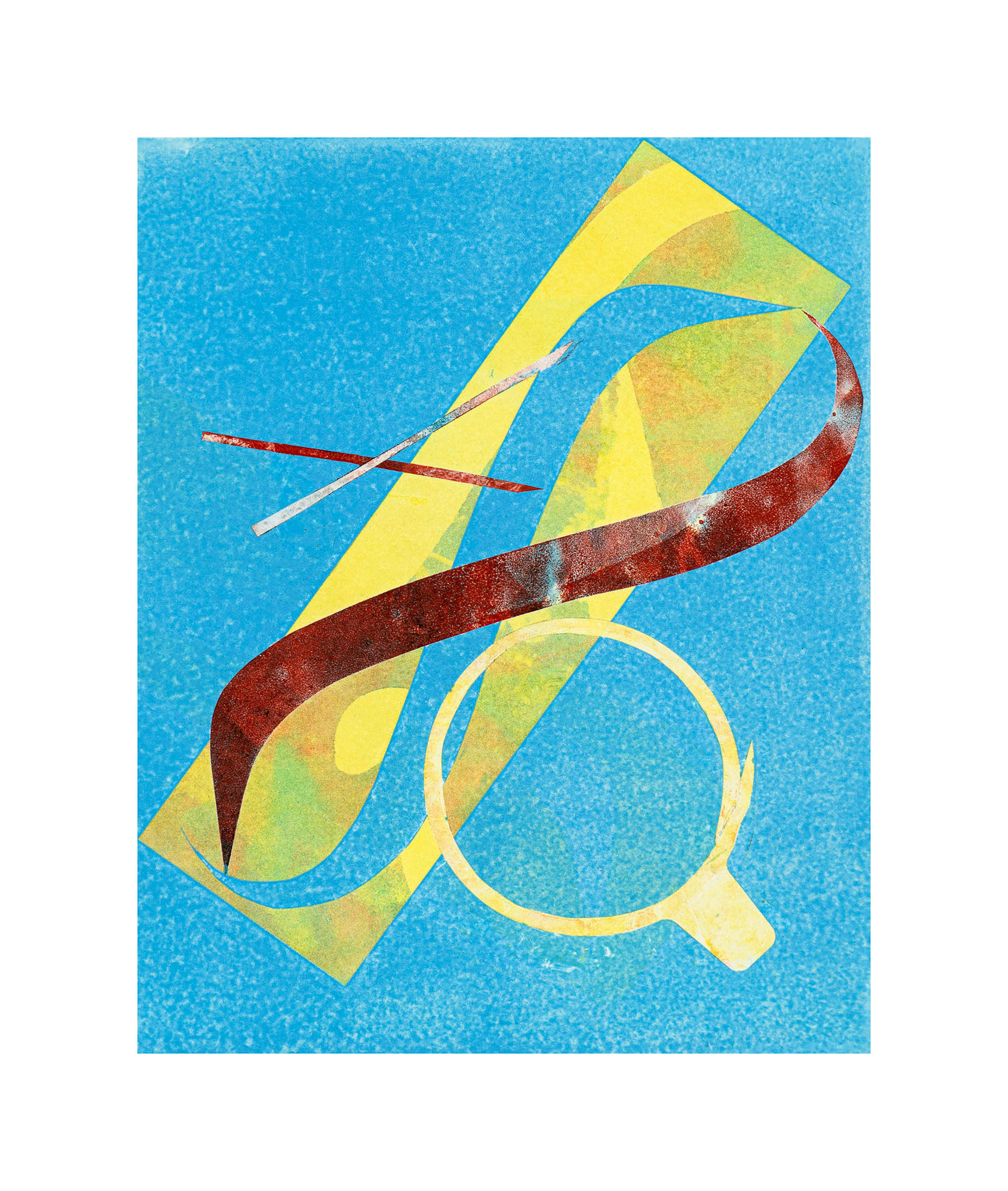 Fluidity, 2024, monotype on paper 8 x 10 inches