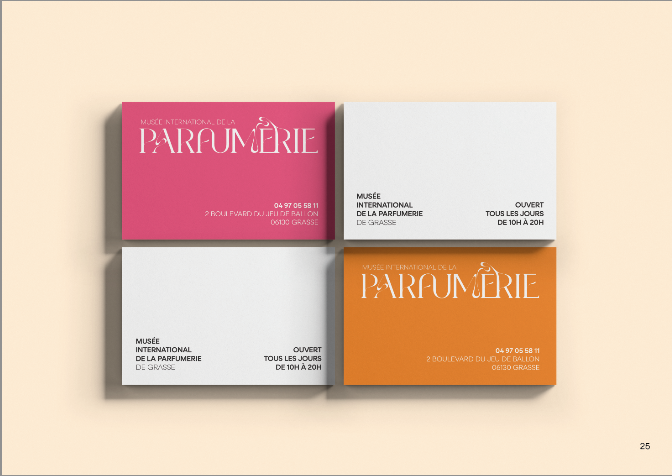 mise en situation des cartes de visite