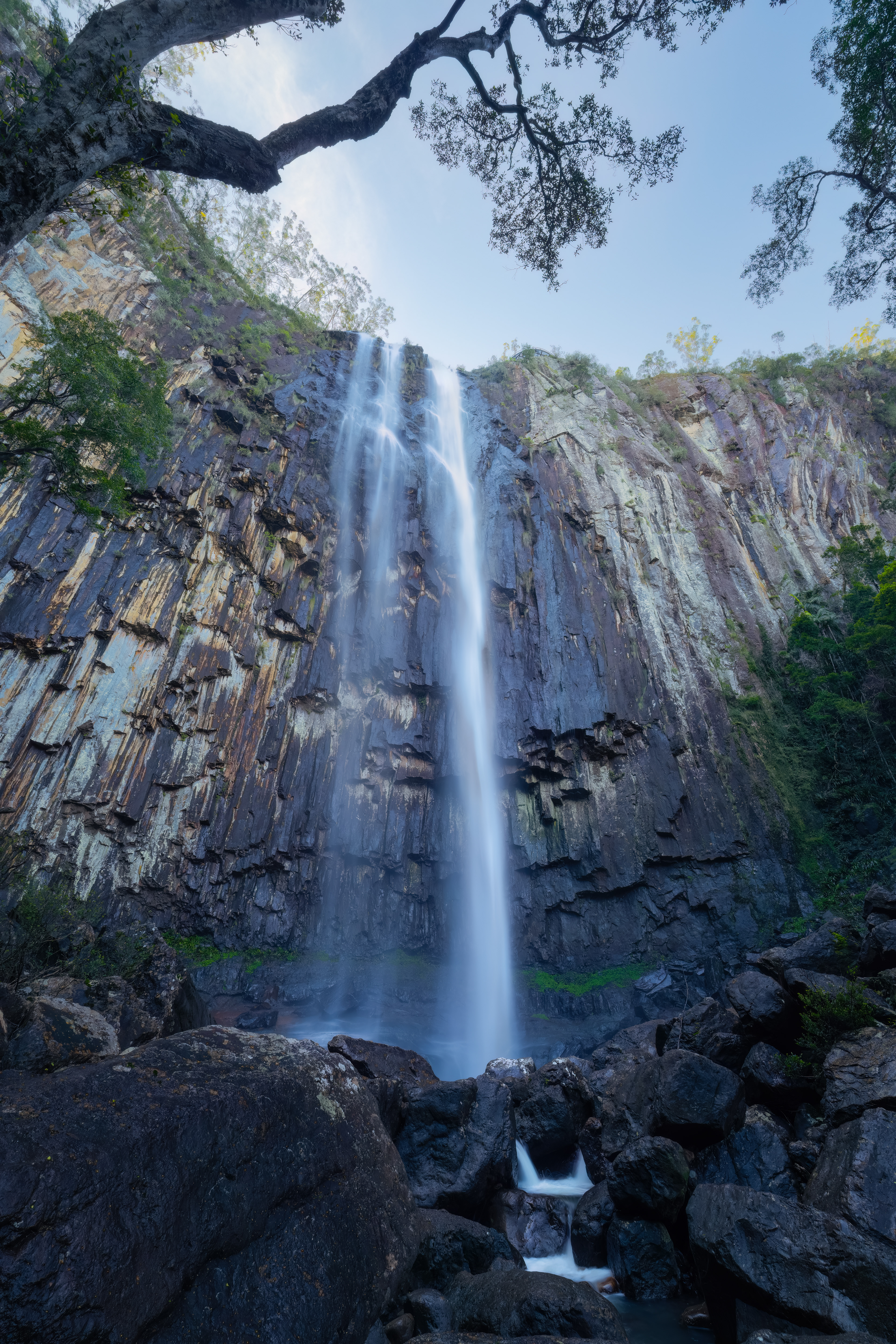Minyon Falls plunging 100 metres into the valley below in Nightcap National Park