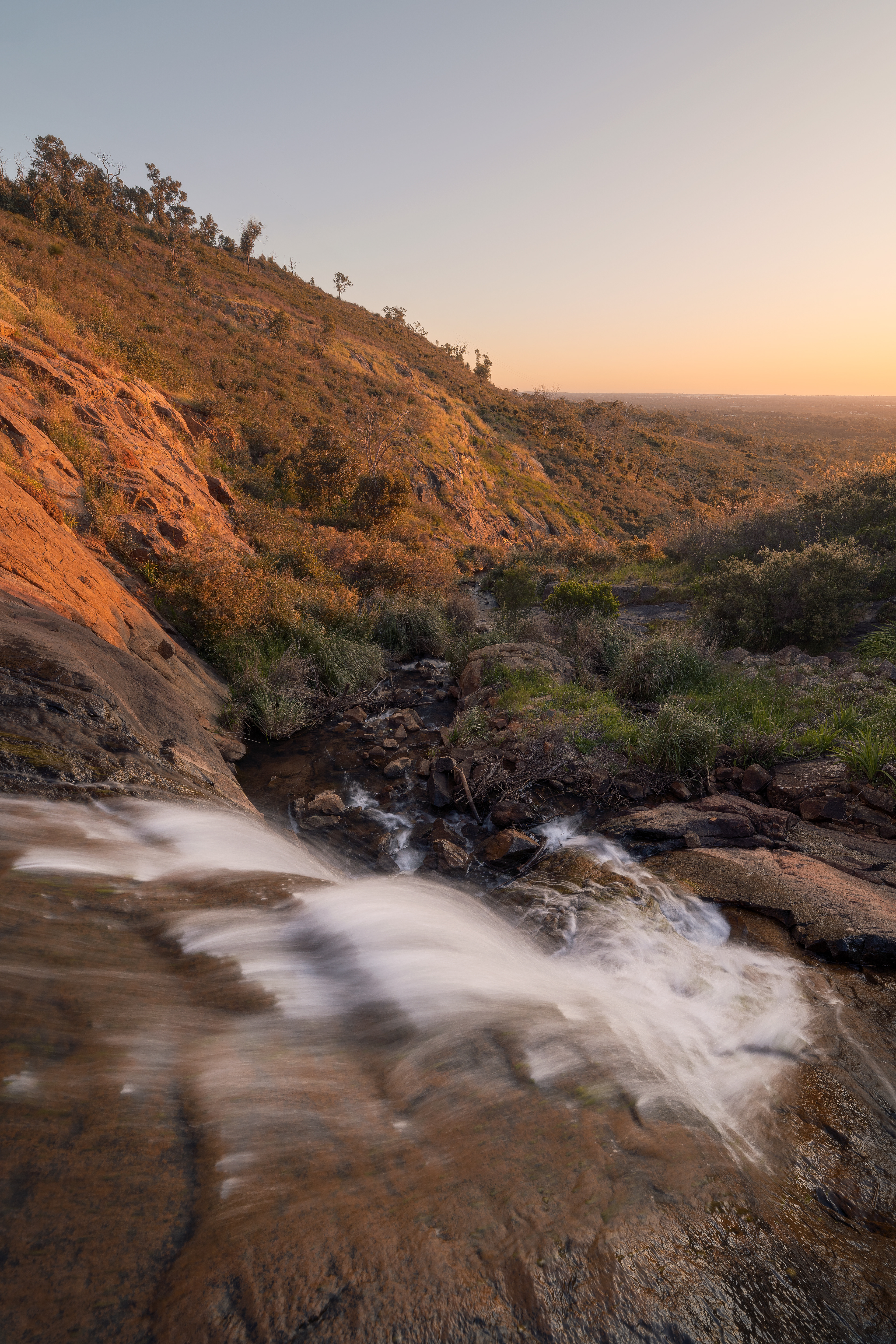 Lesmurdie Falls as seen from the top of the waterfall.
