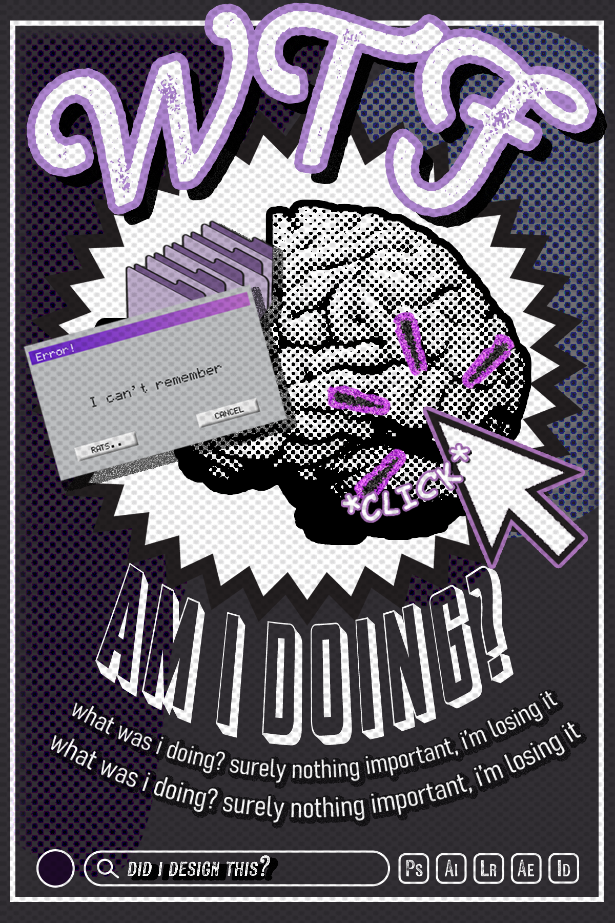 the first poster I had made in this collection that was also eventually turned into a sticker