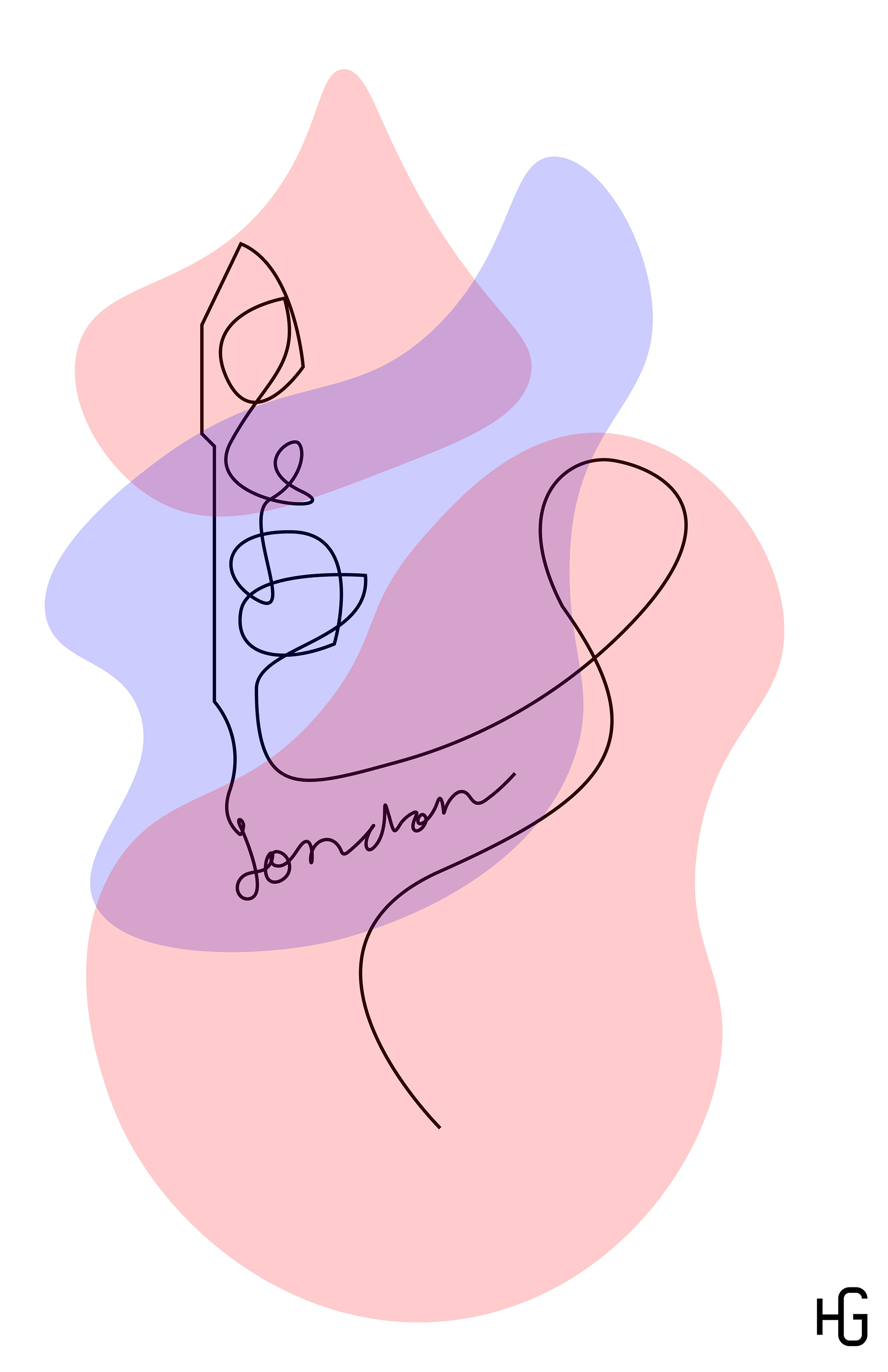 london one line drawing