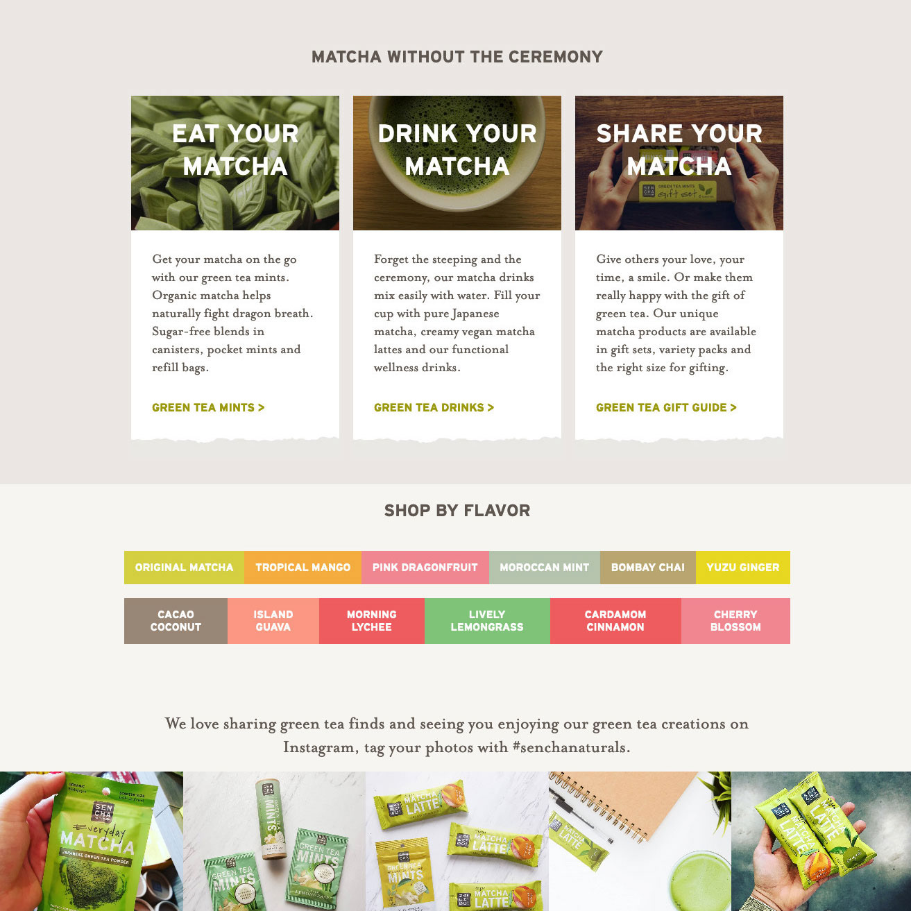 Home page "story pods" style standard page content into a custom container with photo, headline overlay, text and link with torn edge at the bottom.