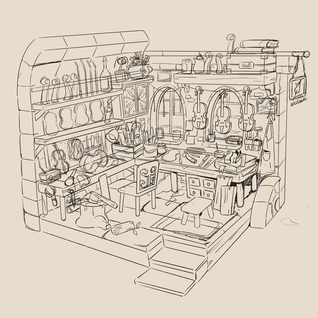 Sketch "Violin Atelier"