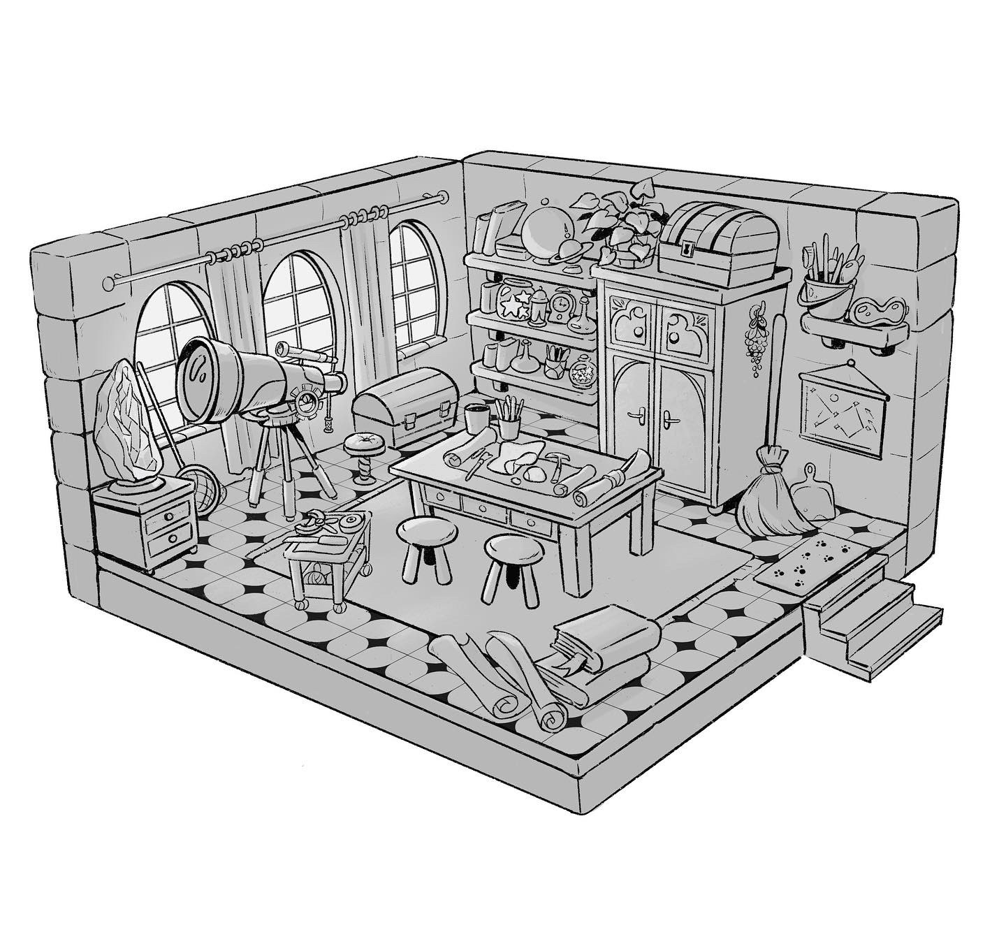 Isometric design of the "Star Repair Workshop"