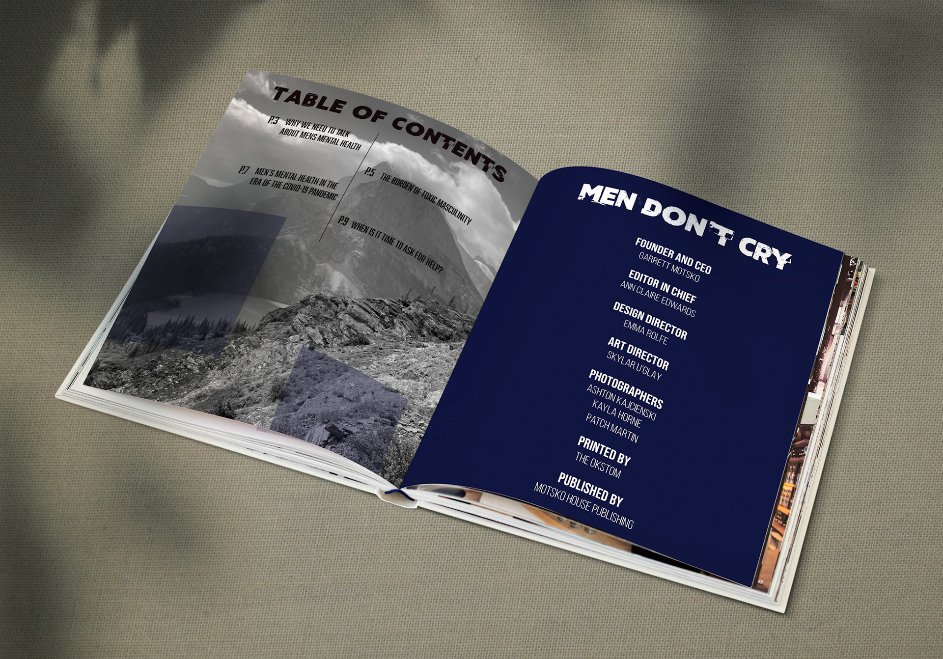 Sunflower on a magazine mockup