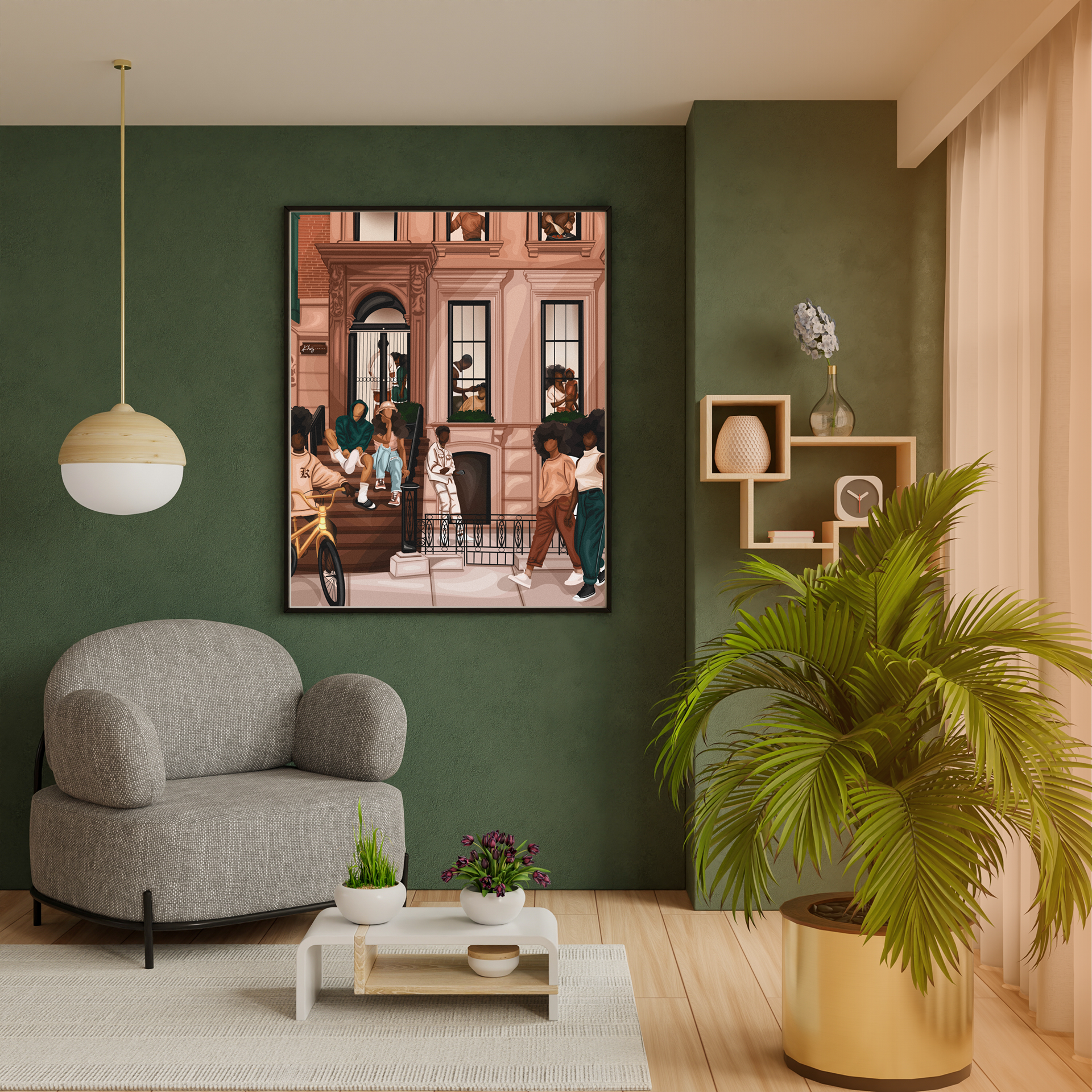 Community Framed Print in Living Space