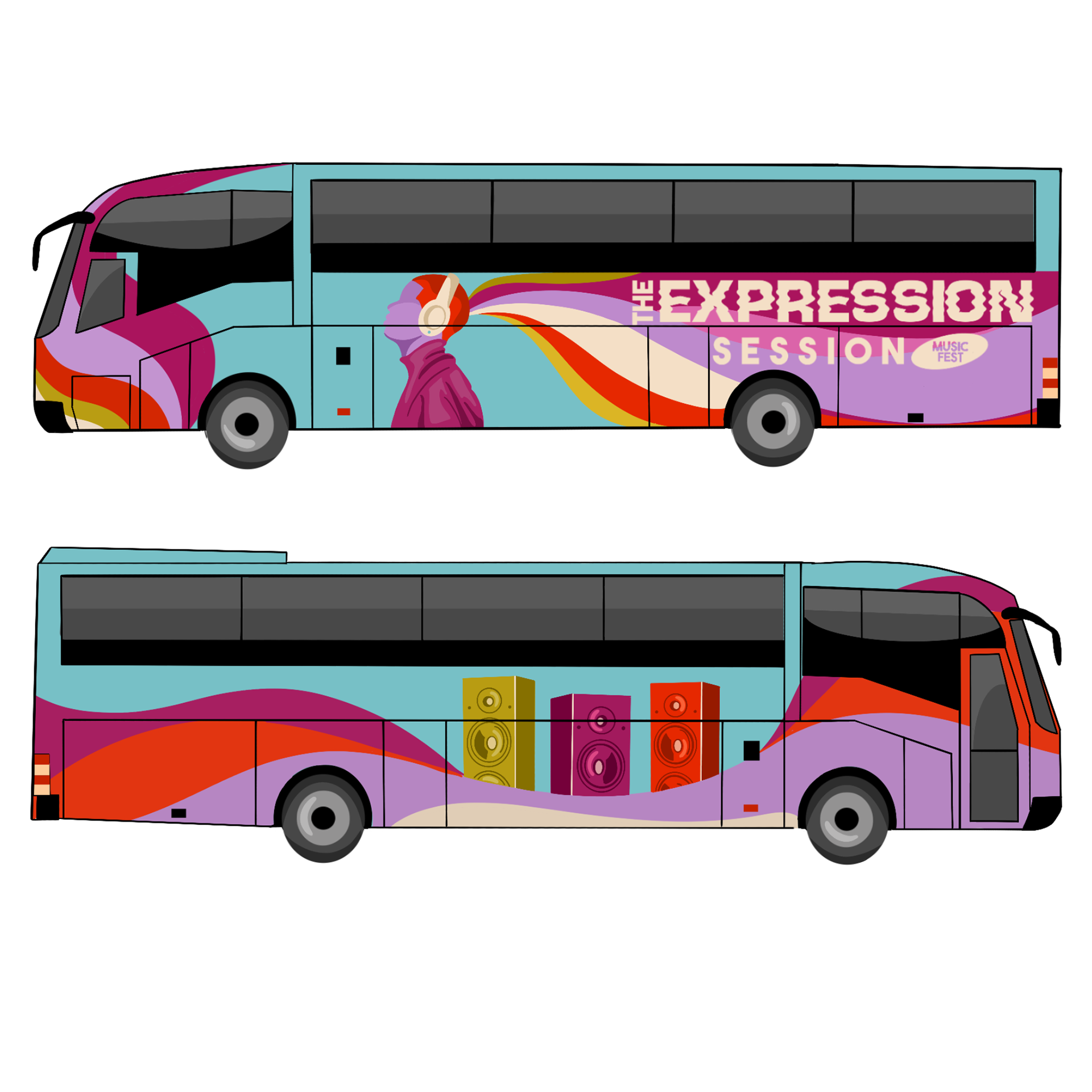 Festival Bus Wrap Design