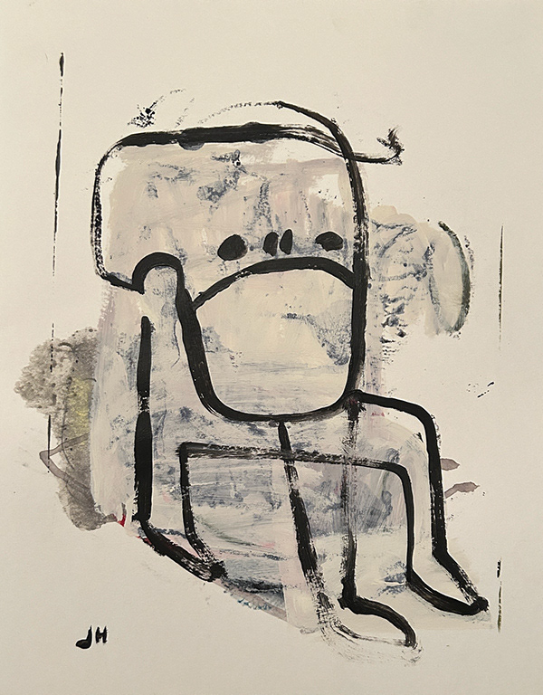 Crazy Chair Acrylic on paper 9 x 12 inches
