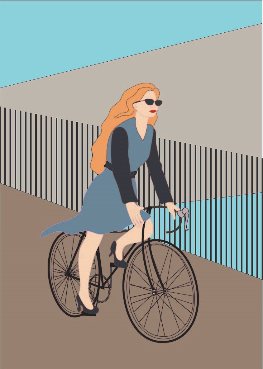 Girl on a bike