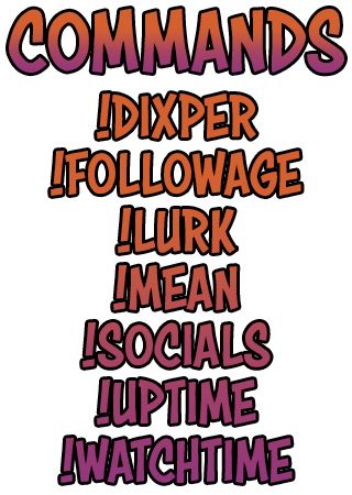 These are goose themed panels to advertise the streamers social media, commmands etc.