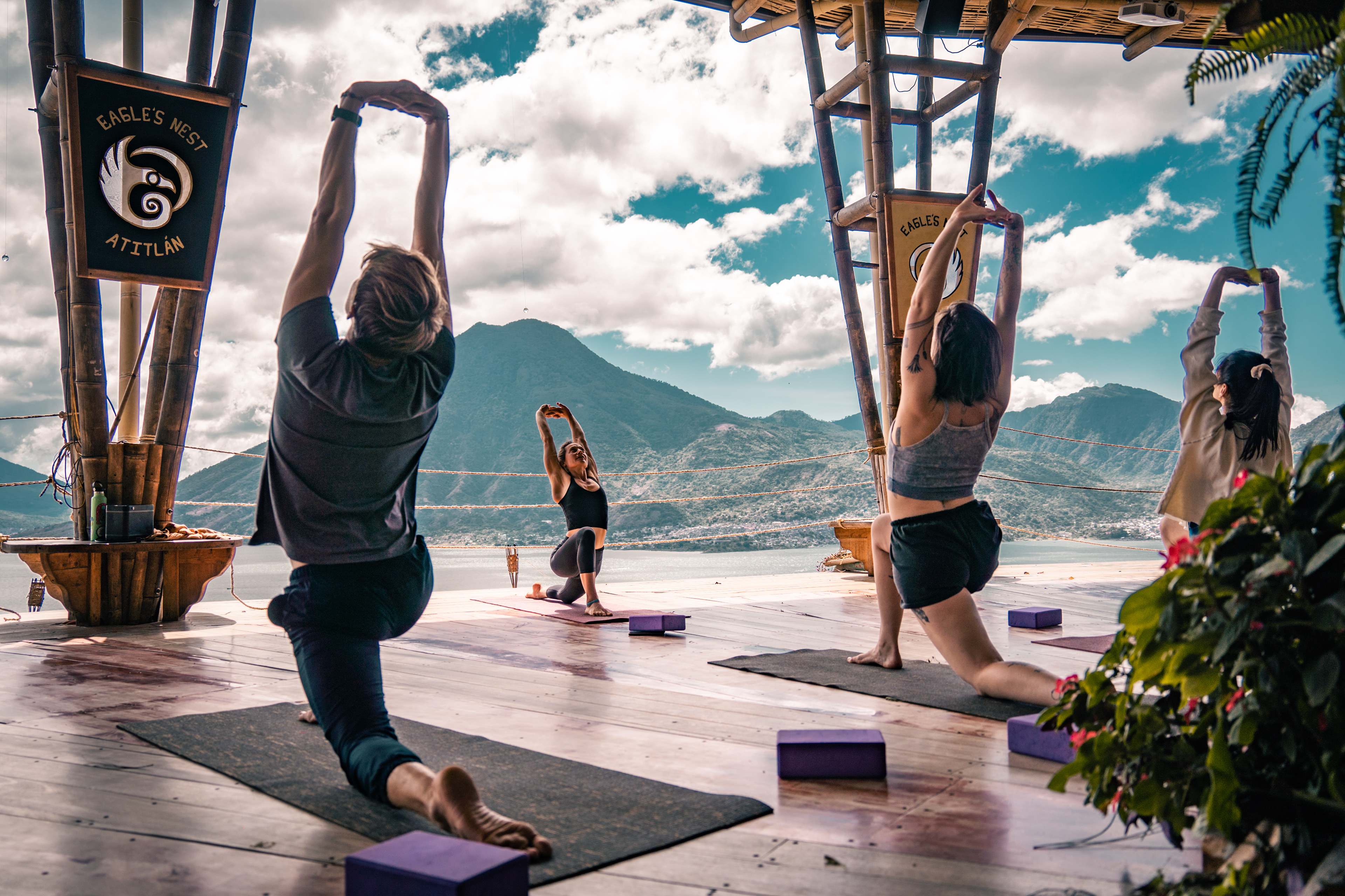 Yoga Photo shoot, Eagles Nest, Lake Atitlan, Guatemala