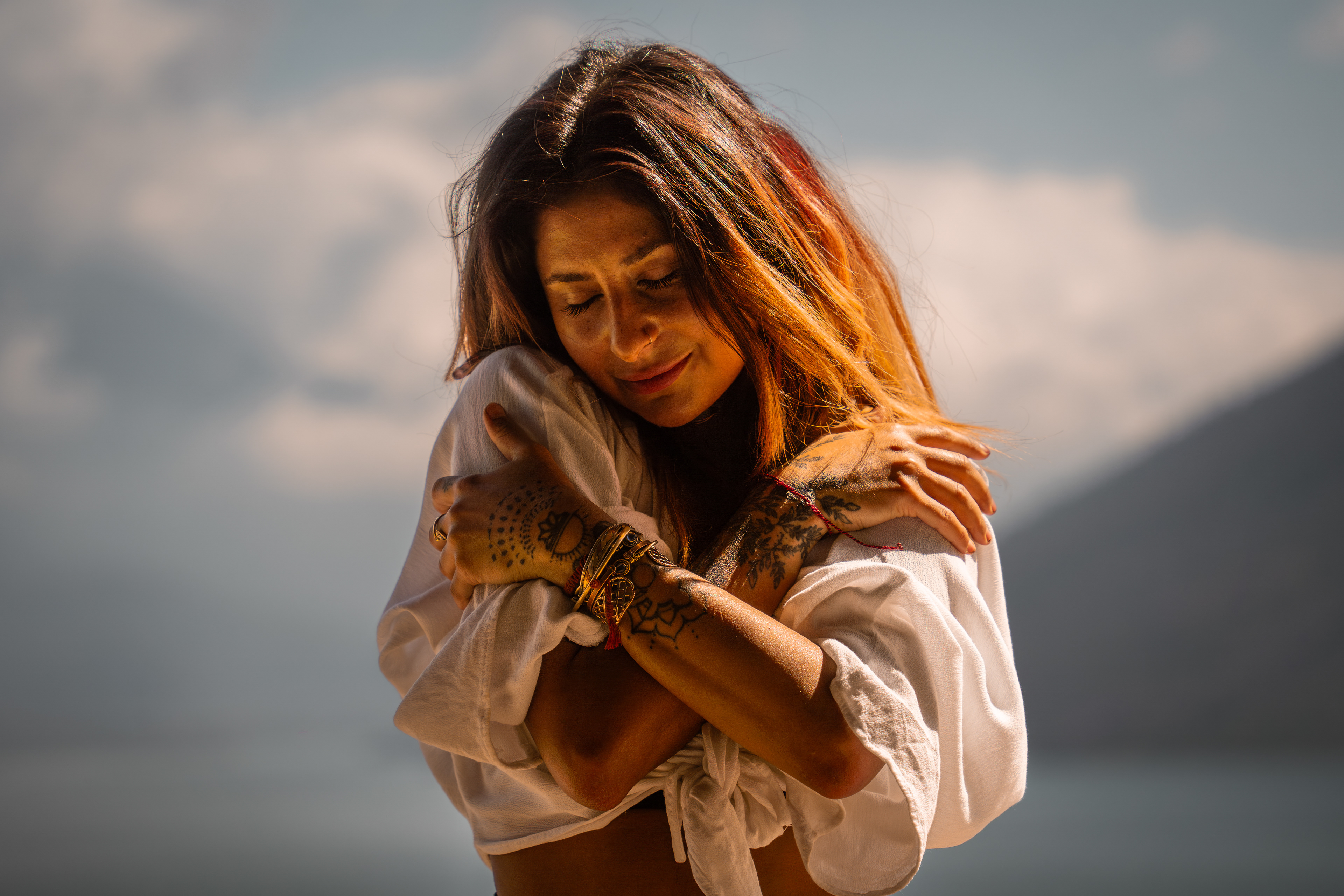 Yoga Photo shoot with Luna, Lake Atitlan, Guatemala