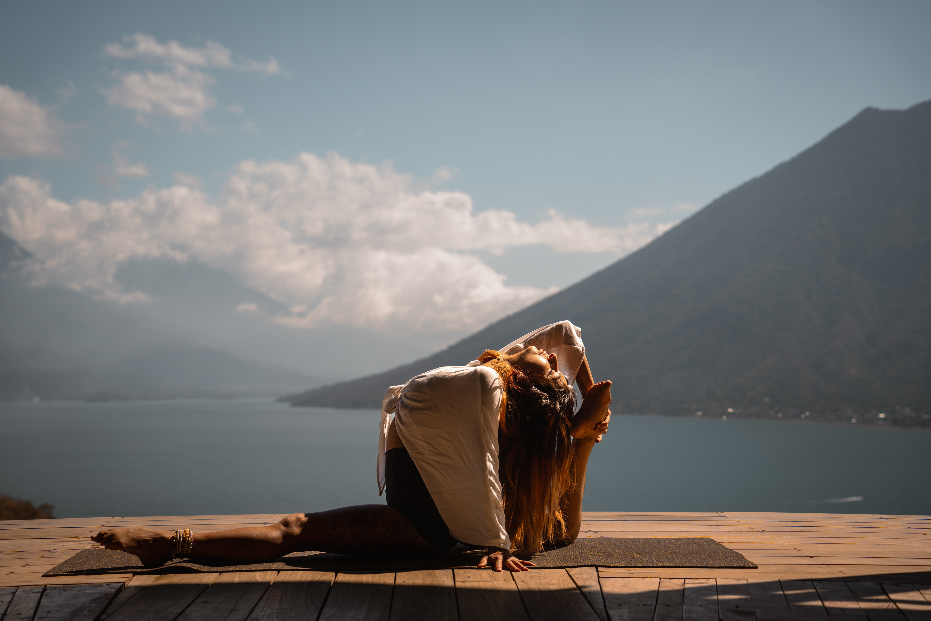 Yoga Photo shoot with Luna, Lake Atitlan, Guatemala