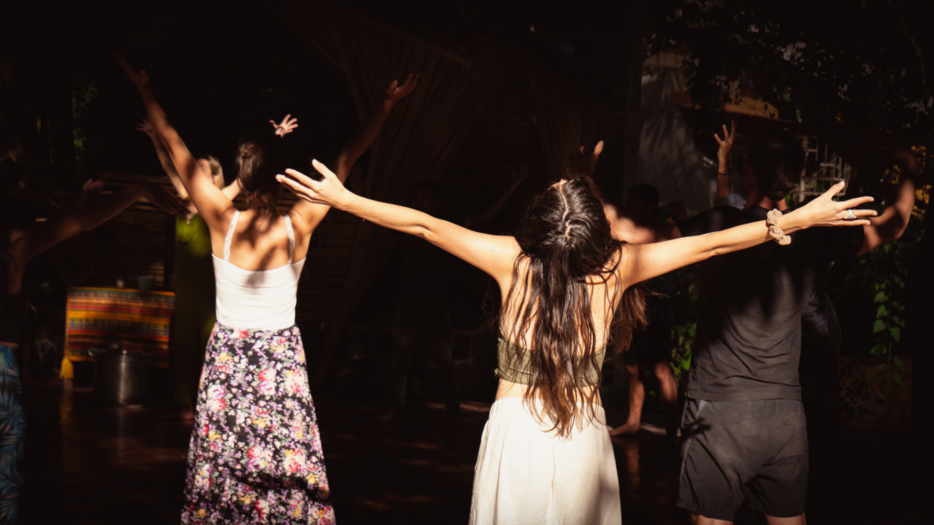 Ecstatic dance, Gaia Dance Temple, Tzununa, Guatemala