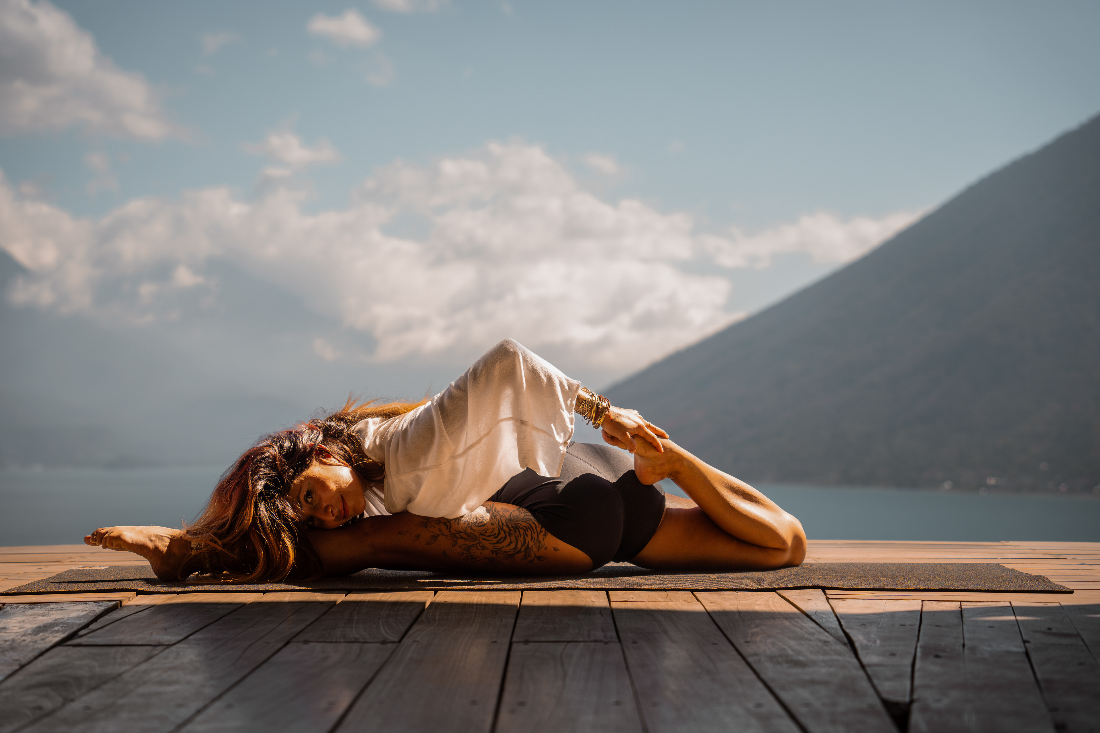 Yoga Photo shoot with Luna, Lake Atitlan, Guatemala