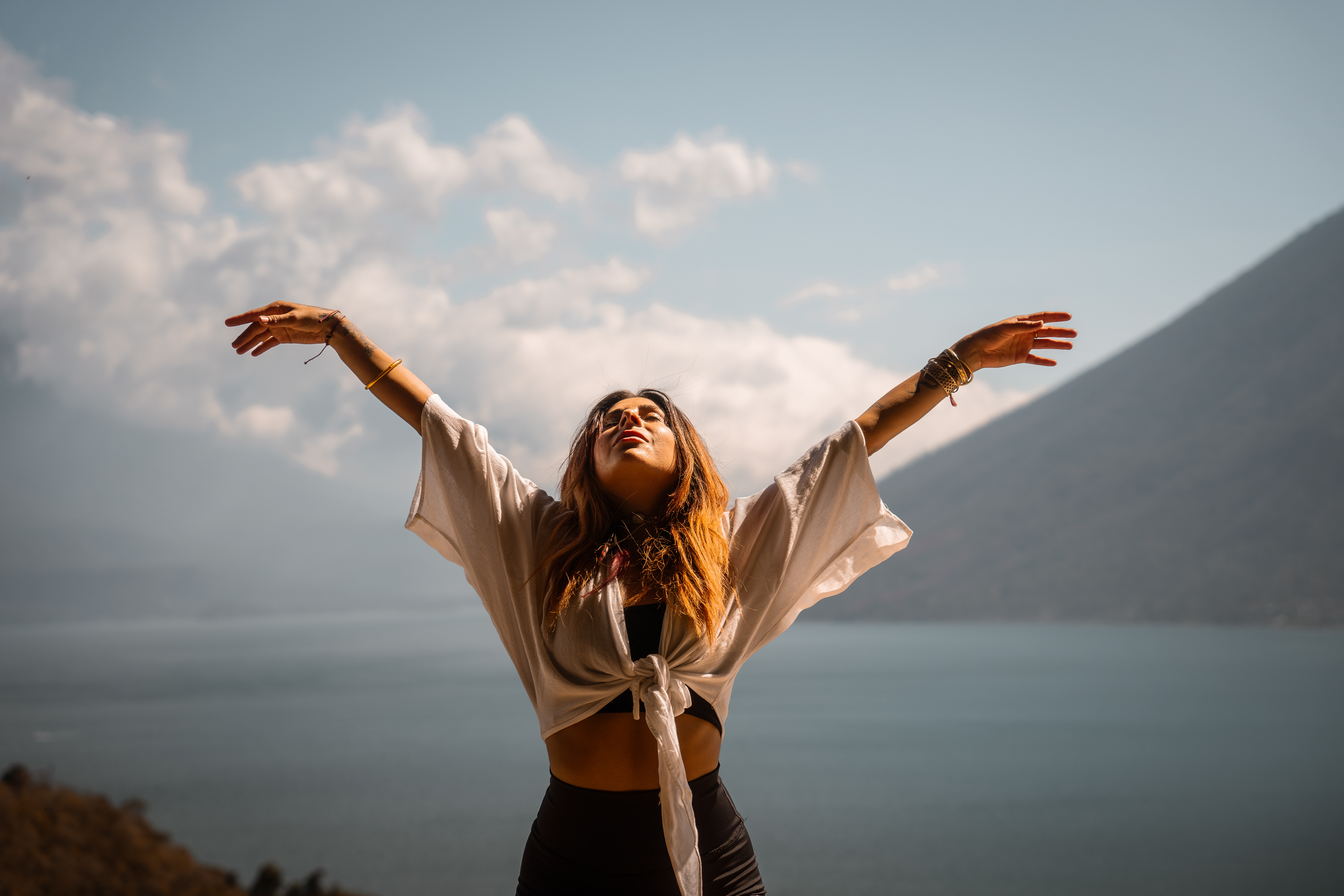 Yoga Photo shoot with Luna, Lake Atitlan, Guatemala