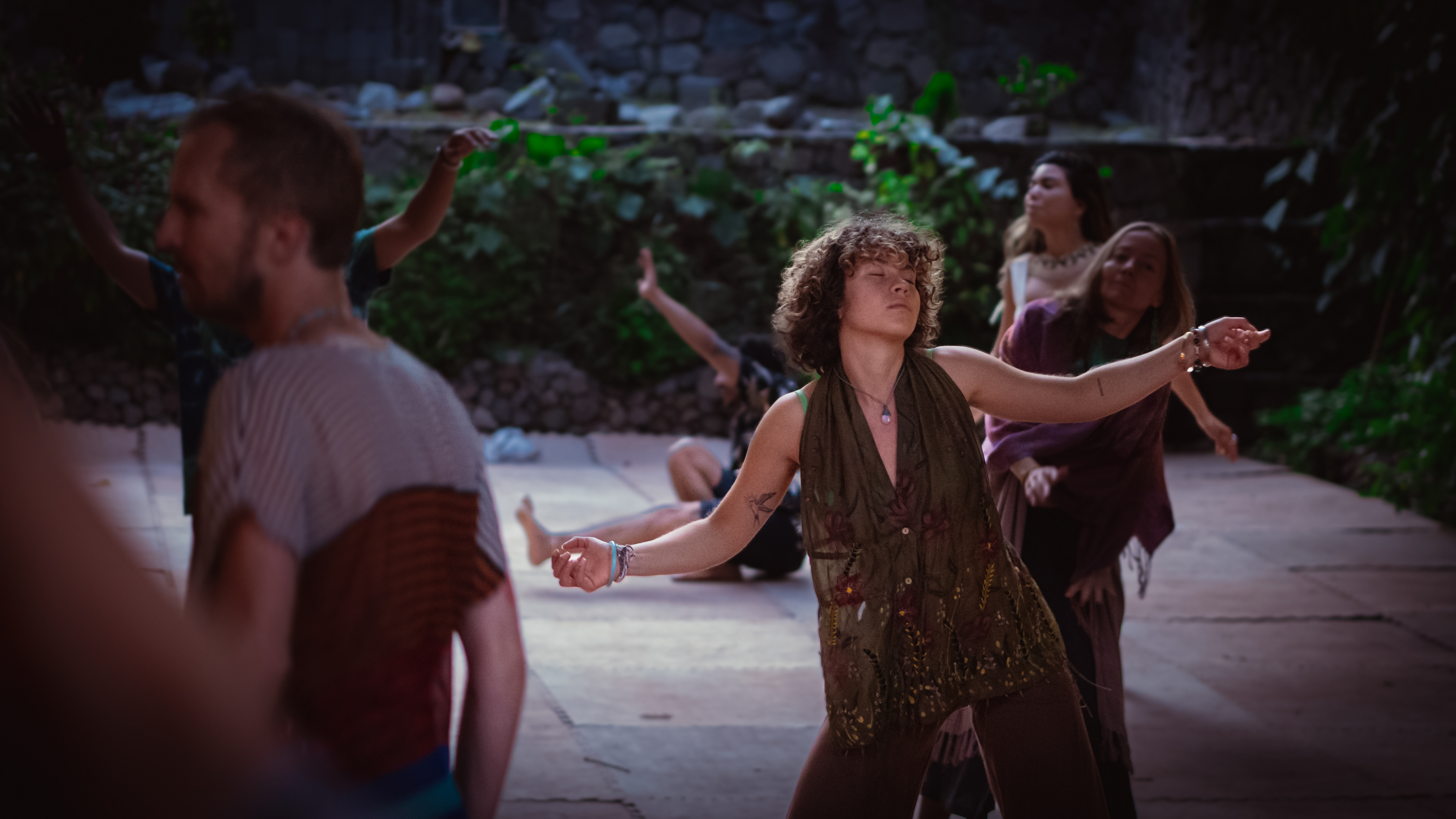 Ecstatic dance, Gaia Dance Temple, Tzununa, Guatemala