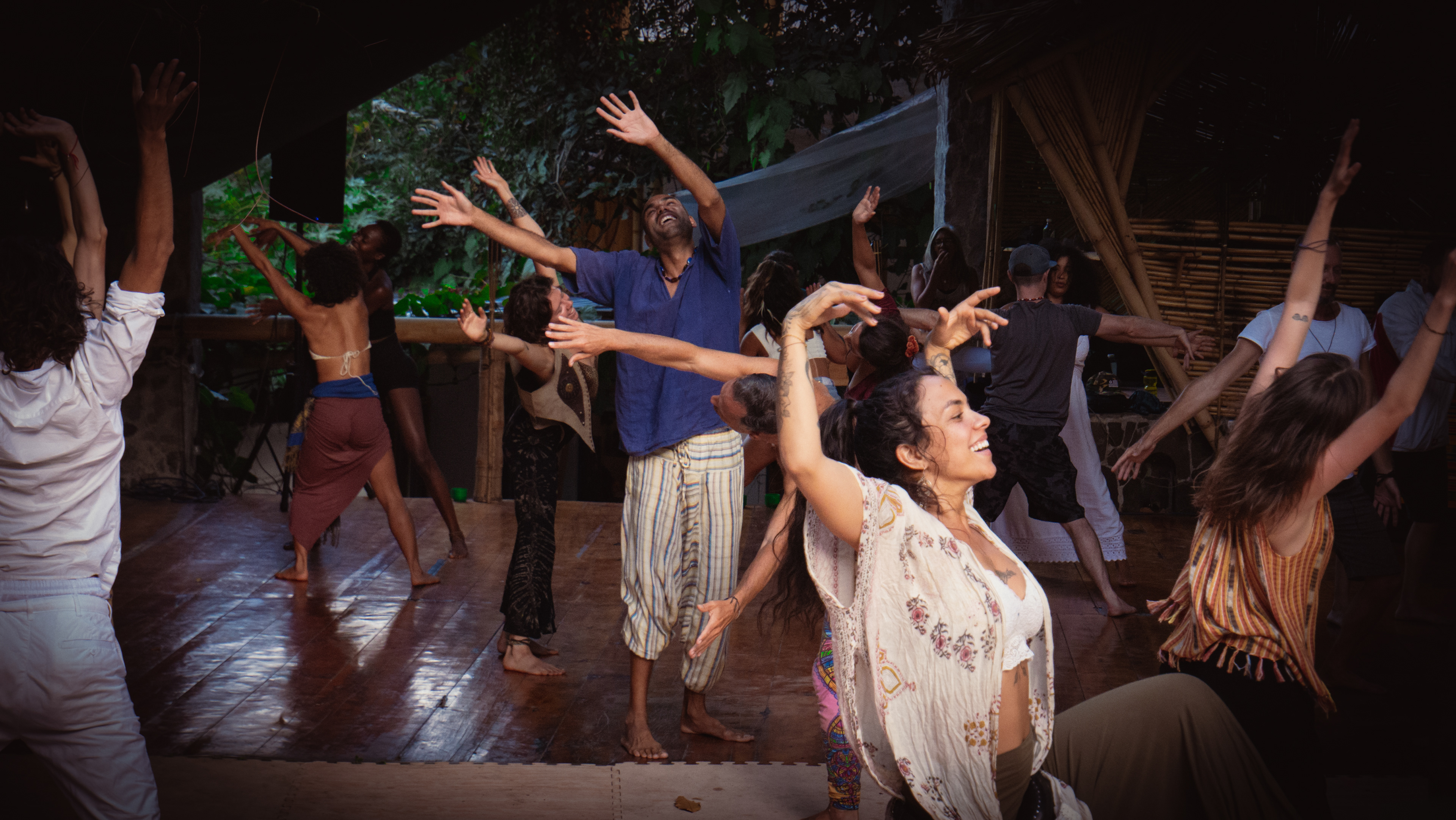 Ecstatic dance, Gaia Dance Temple, Tzununa, Guatemala