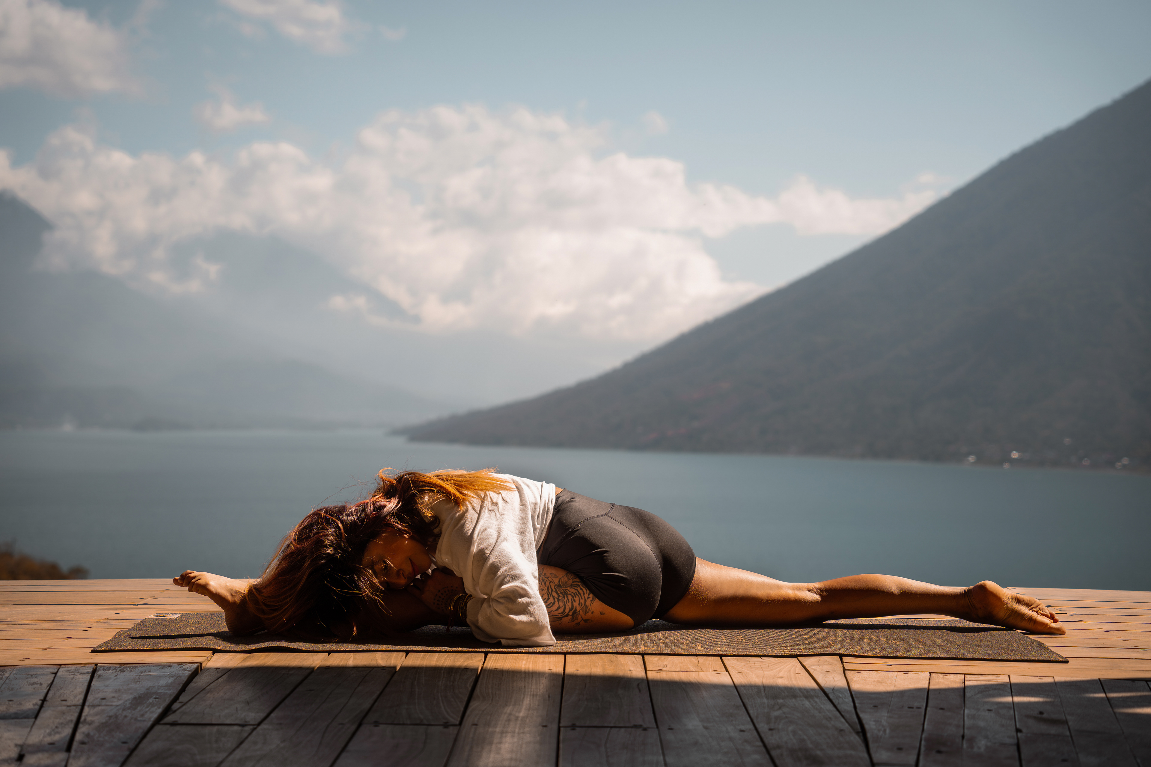 Yoga Photo shoot with Luna, Lake Atitlan, Guatemala