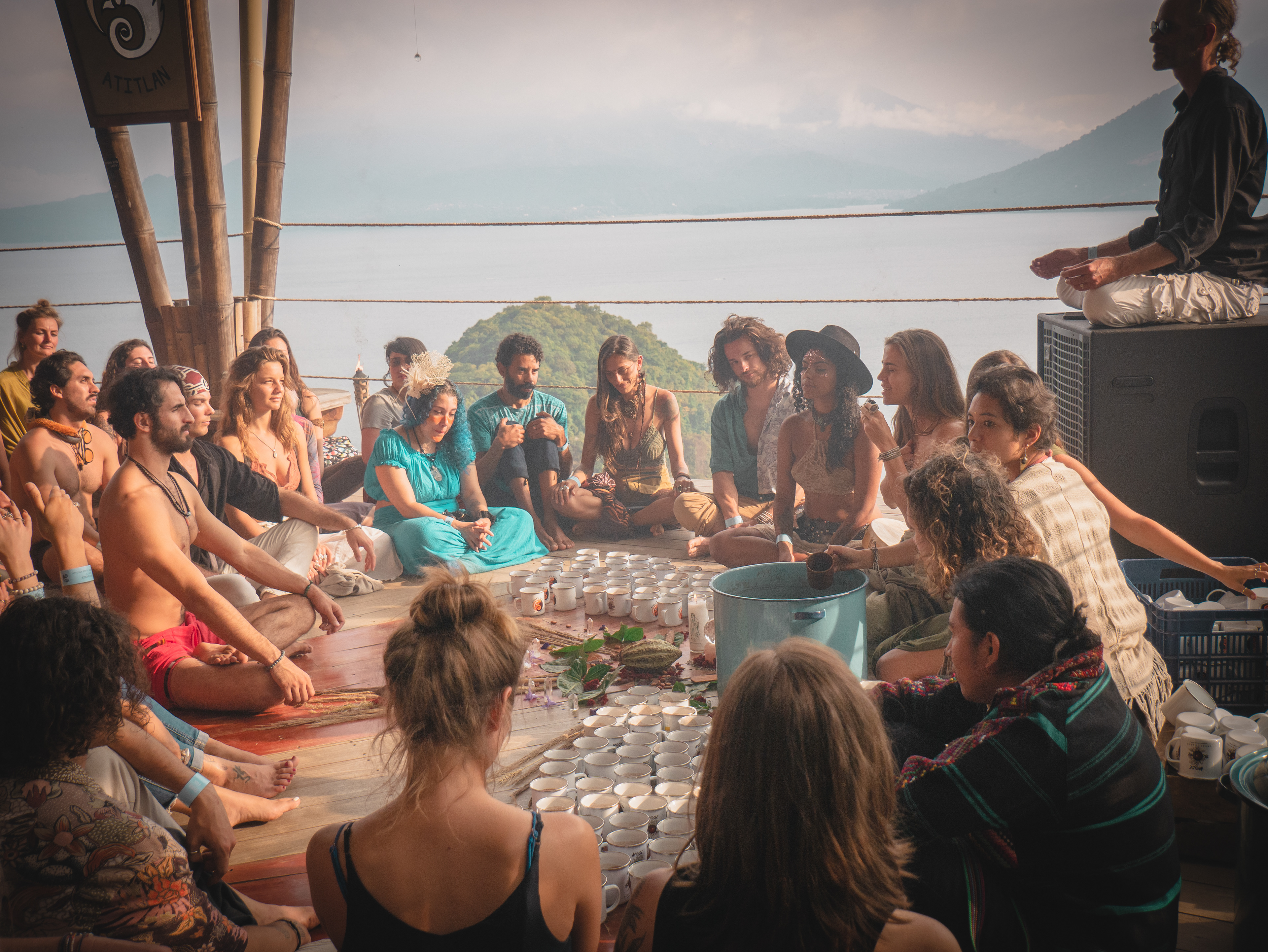 Mose Cacao Ceremony, Eagles Nest, Lake Atitlan, Guatemala