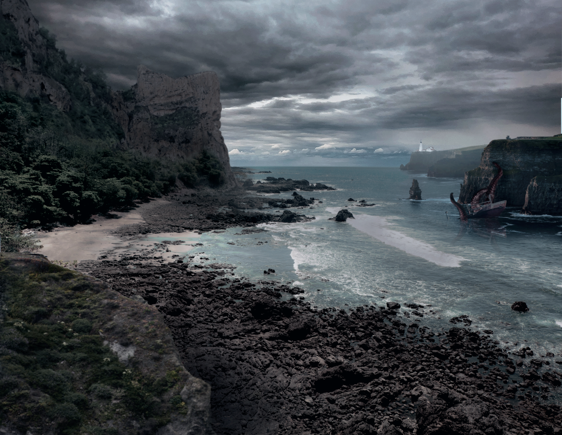 Beach Matte Painting