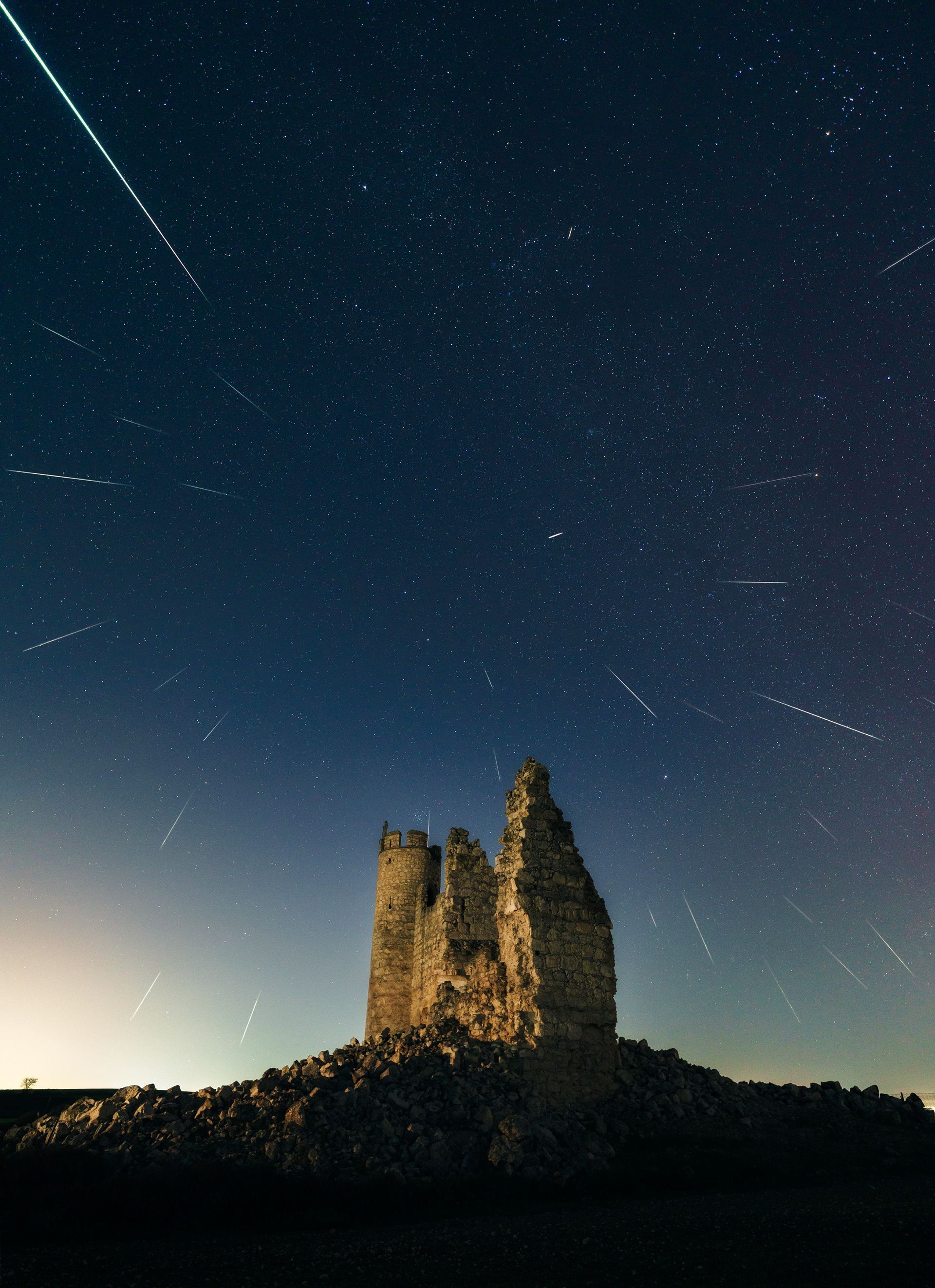 Castillo de Caudilla, geminidas 2023