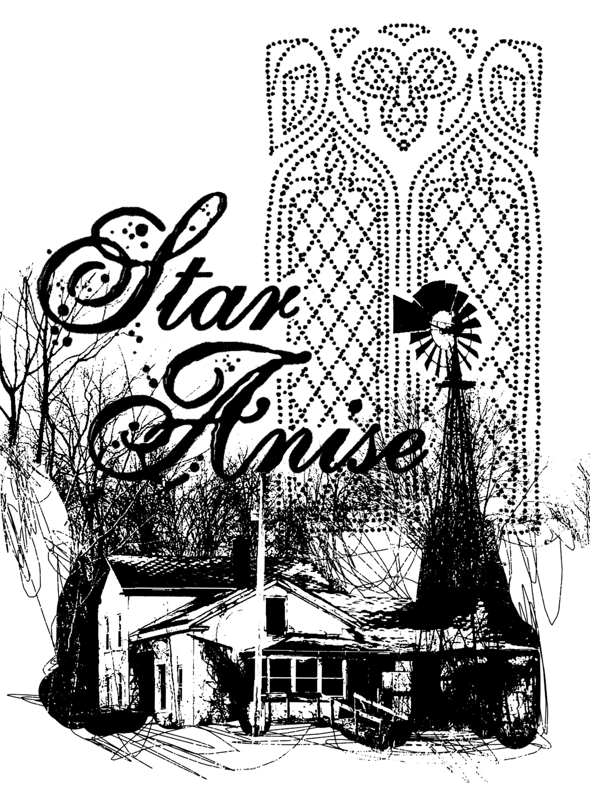 Star Anise shirt design, burned and printed by me