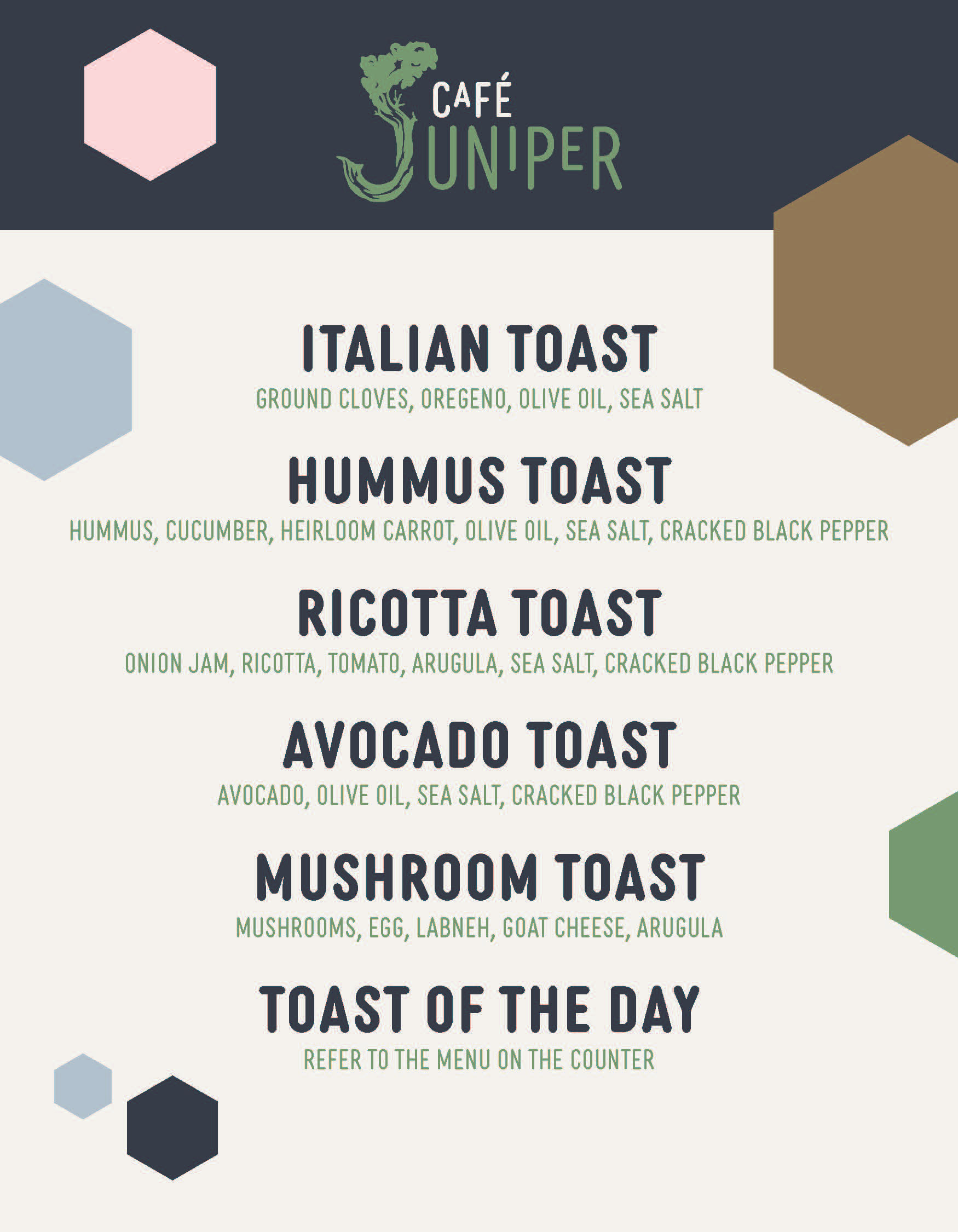 In-Store Menu