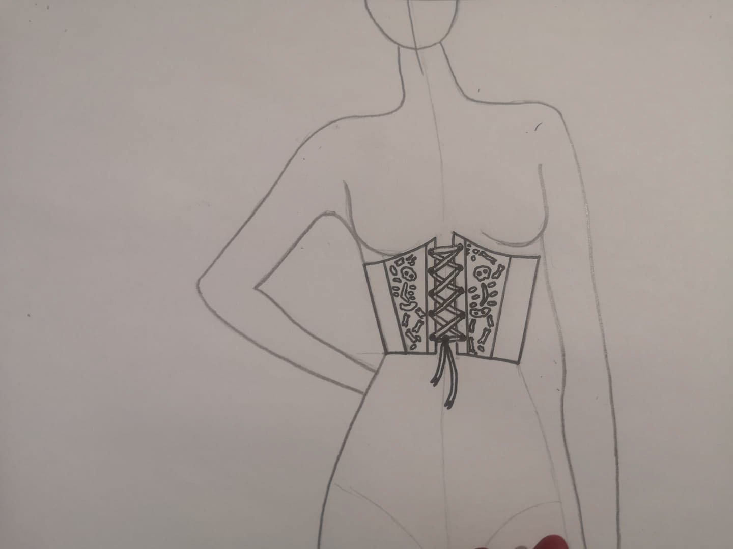 The Belladonna Corset Belt Original Design Sketch