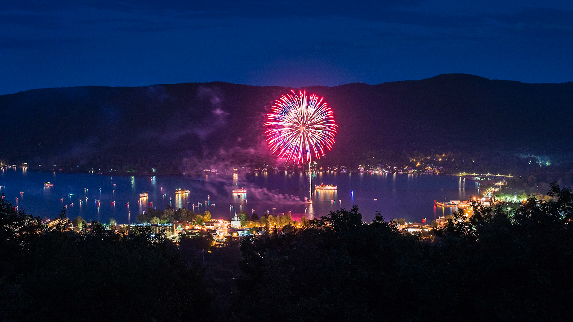 Fireworks over Lake George (2017)