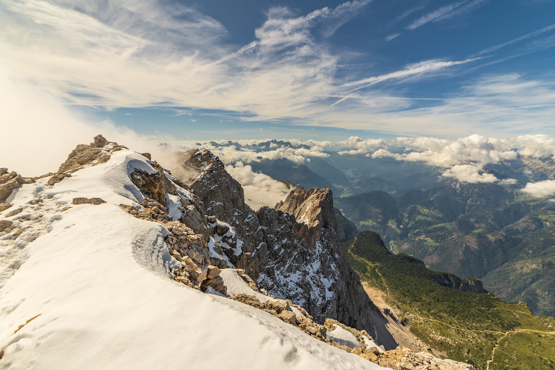 On the top of Monte Civetta, Dolomites